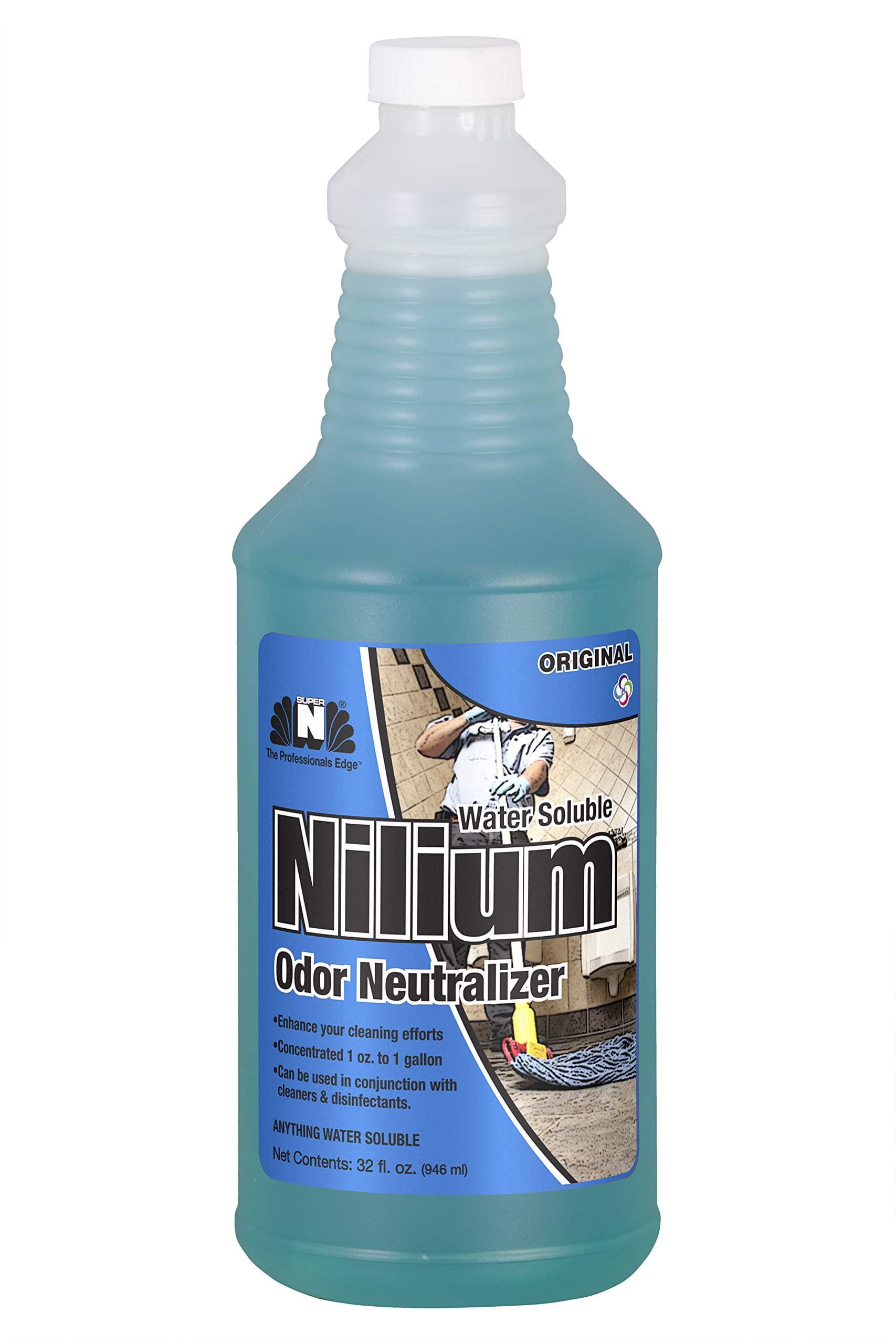 Nilium Water Soluble Odor Neutralizer Concentrate by Nilodor, Original, 1 Quart, 32 fl oz, (32 WSO) 10" Height, 3.25" Width