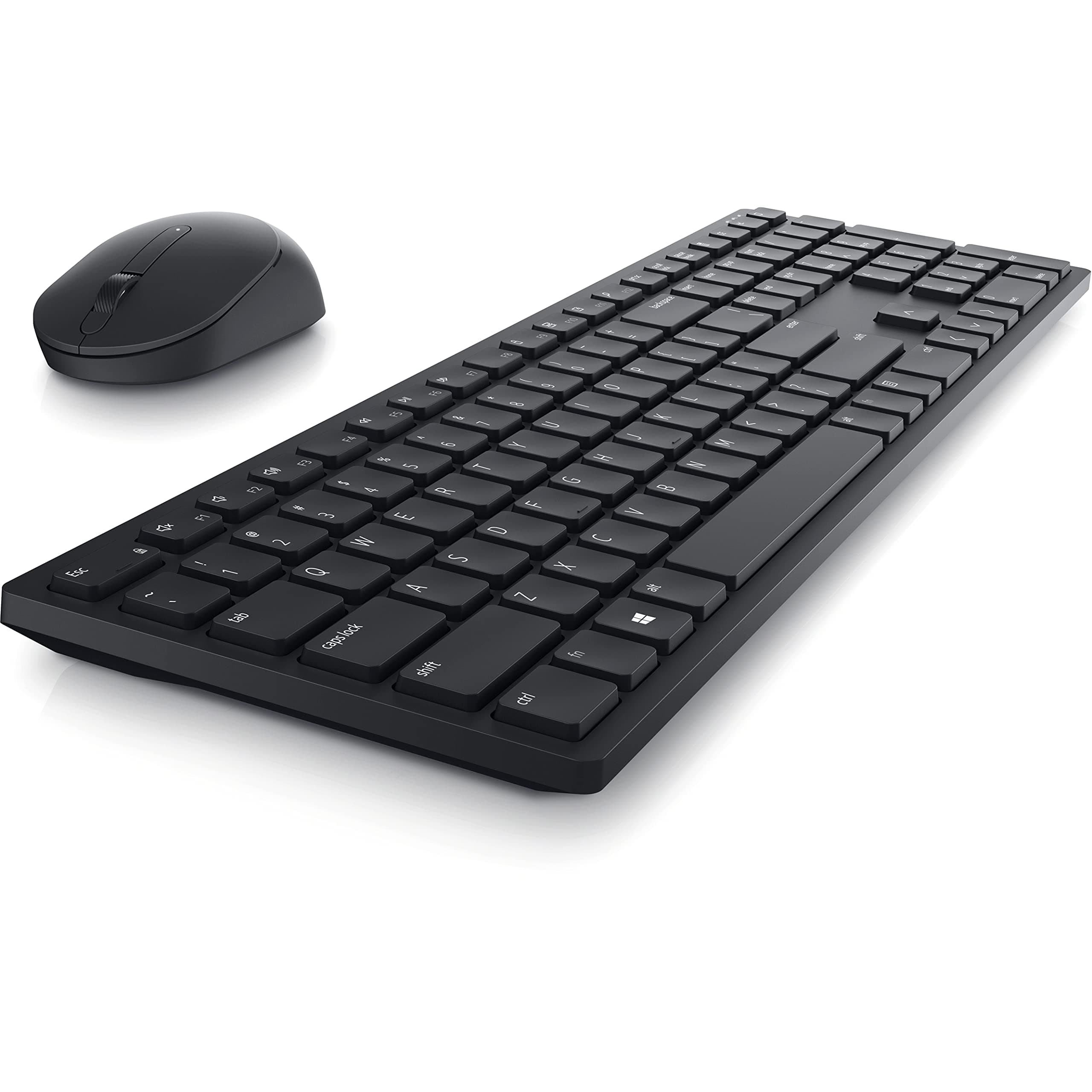 KM5221W Pro Wireless Keyboard and Mouse Combo, Programmable Keys and Battery Indicator Light - Black