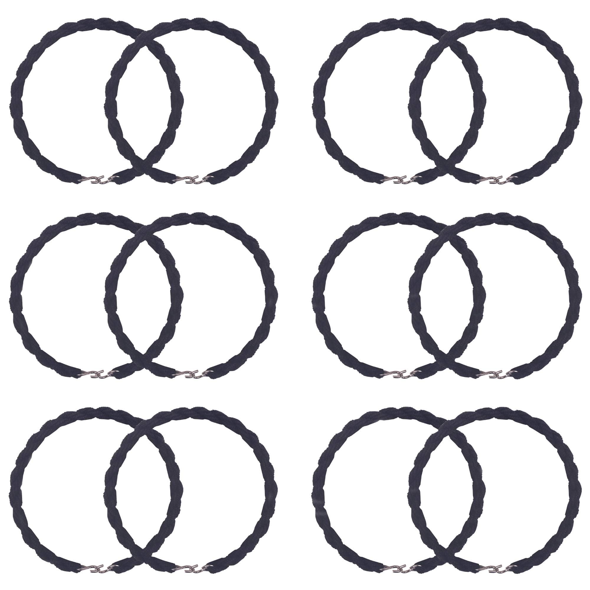 YAKA12 Pieces Elastic Boot Bands Military Boot Leg Straps Blousing Garters with Metal Hooks