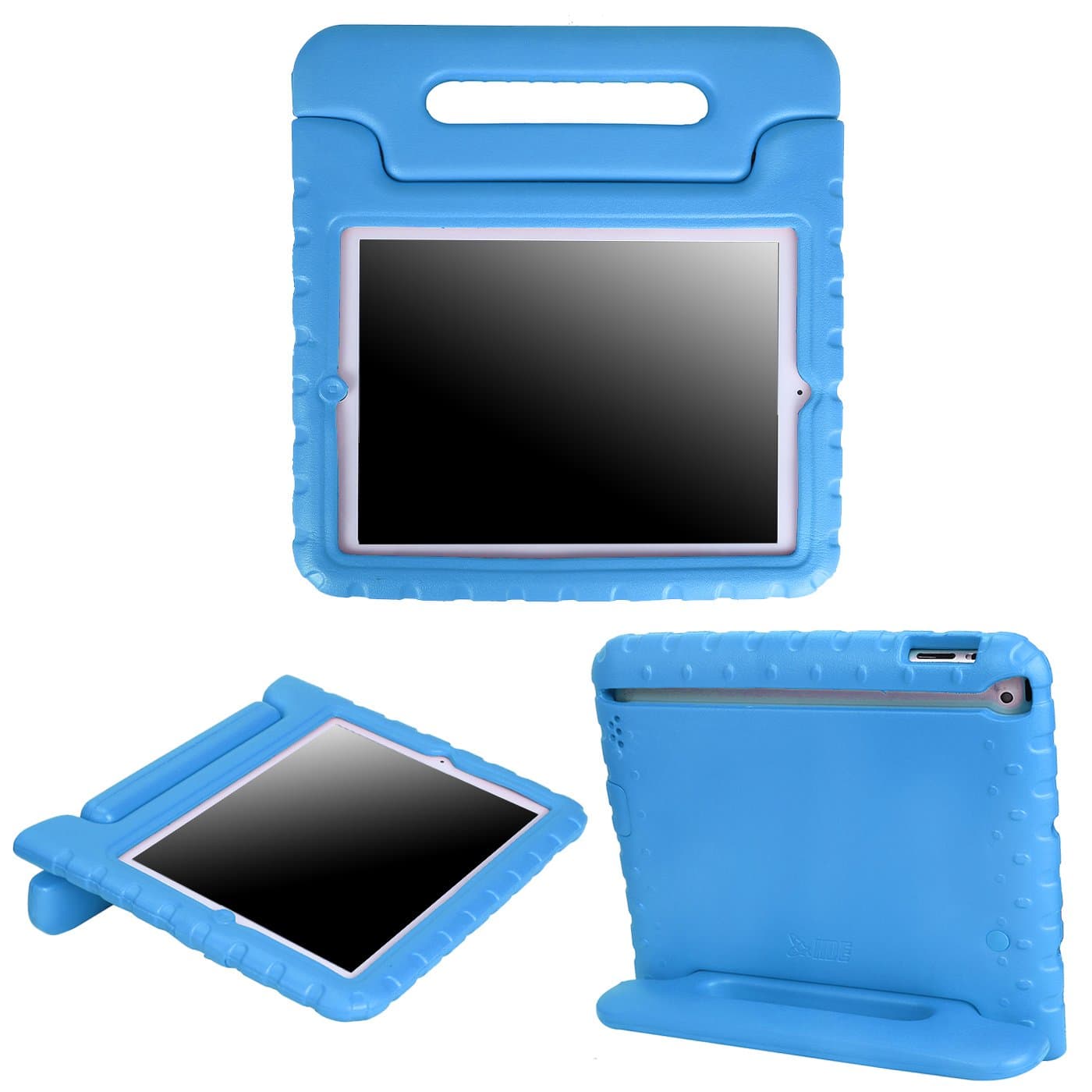 HDE iPad 2 3 4 Case for Kids - Shock Proof Bumper Heavy Duty Protective Cover Handle Stand for Apple iPad 2nd 3rd 4th Generation Tablet (Blue)