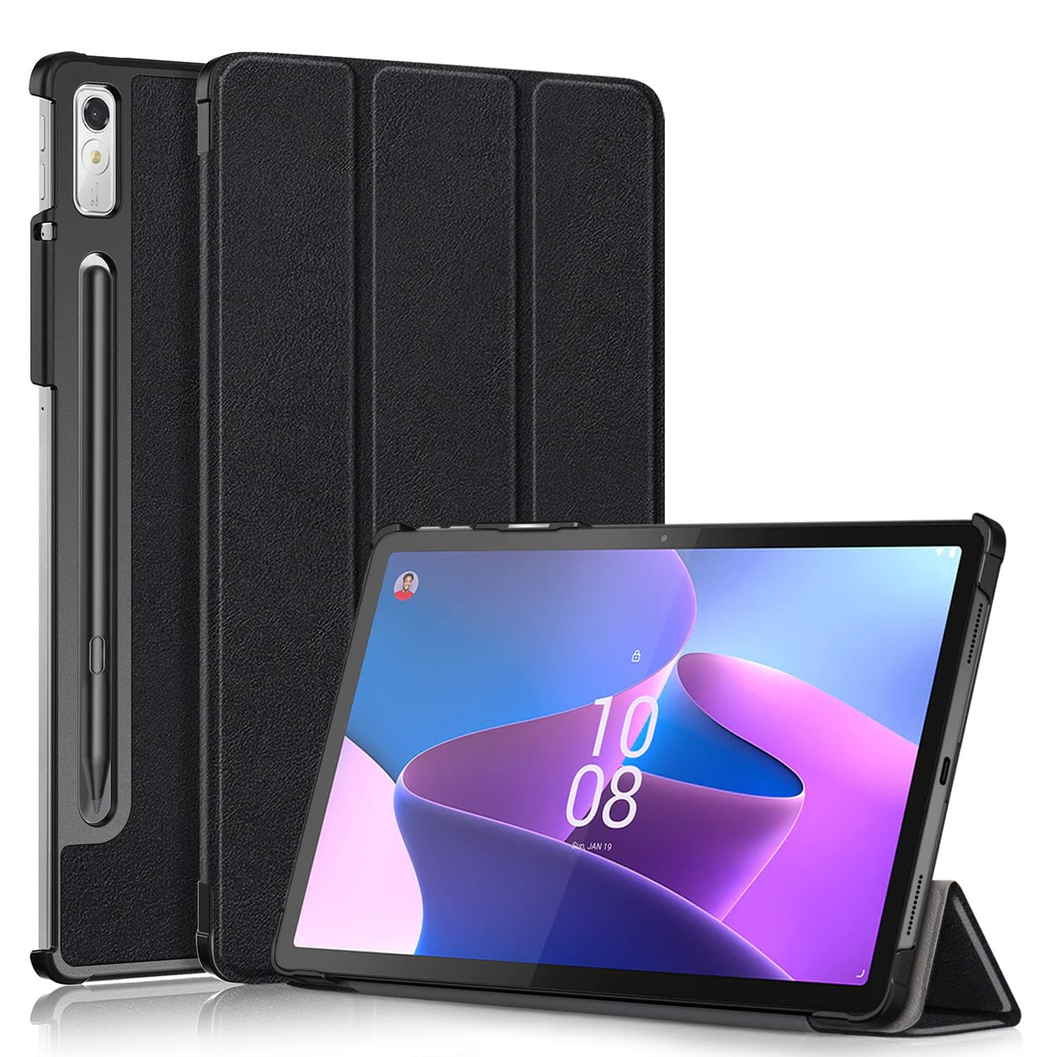 Gylint Case for Lenovo Tab P11 Pro (2nd Gen) 11.2'' 2022, Folding Folio Ultra-Thin Smart PU Leather Stand Cover for Tab P11 Gen2 / Xiaoxin Pad 2022 Black