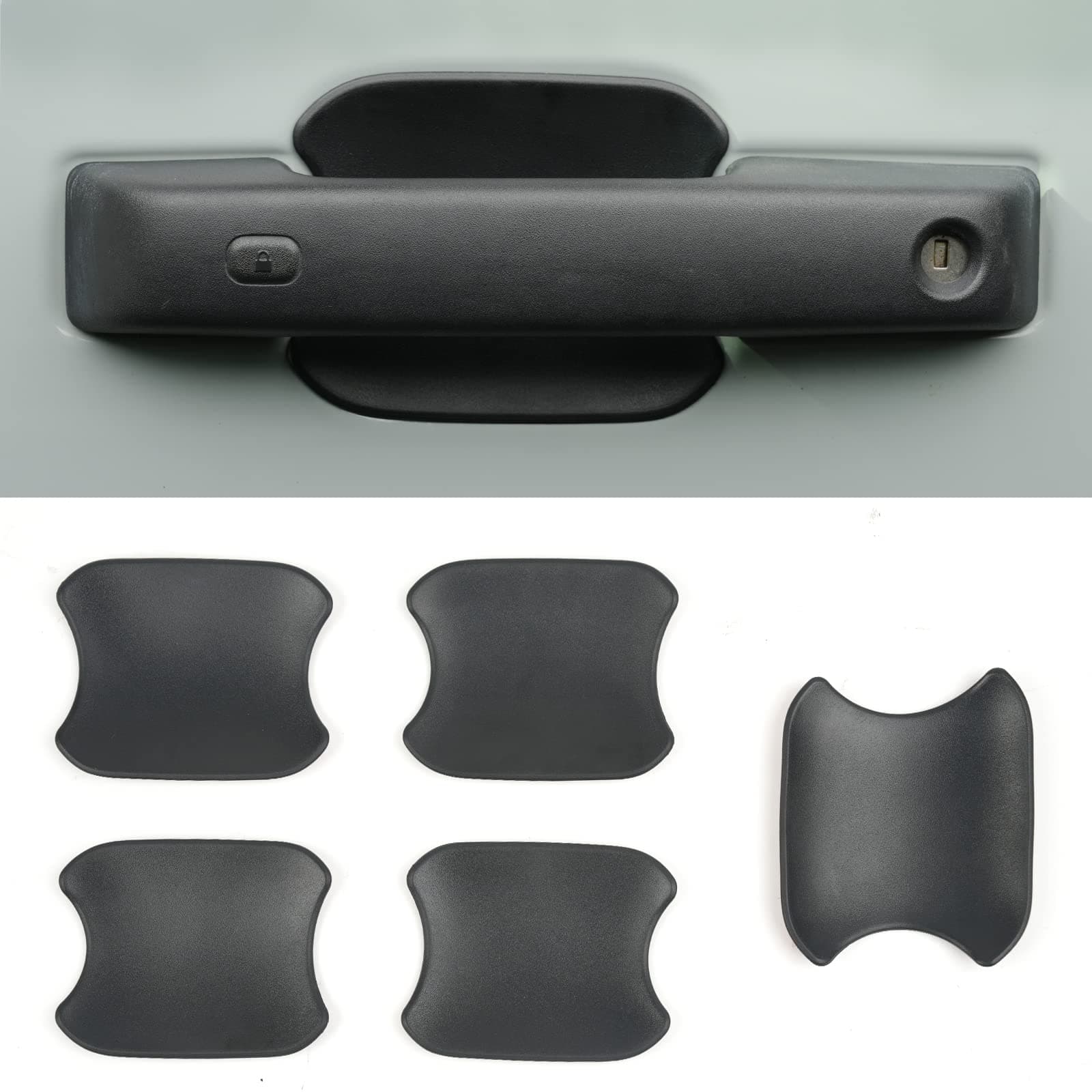 Car Door Bowl Scratch Protector for Ford Bronco, Exterior Door Handle Bowl Cover Protection Trim Accessories Compatible with Ford Bronco 2021 2022 2023 4 Doors, ABS Plastic