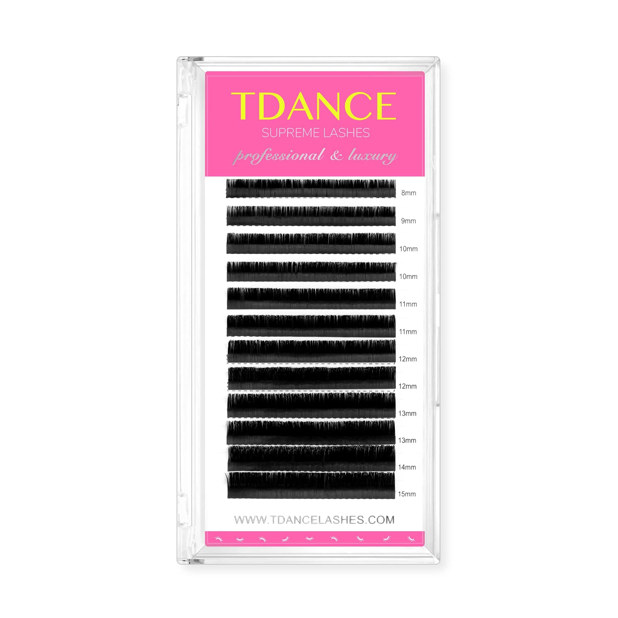 TDance (8-15 mm, CC-0.18) - Premium CC Curl 0.18mm Thickness Semi Permanent Individual Eyelash Extensions Silk Volume Lashes Professional Salon Use Mixed 8-15mm Length In One Tray (CC-0.18,8-15mm)