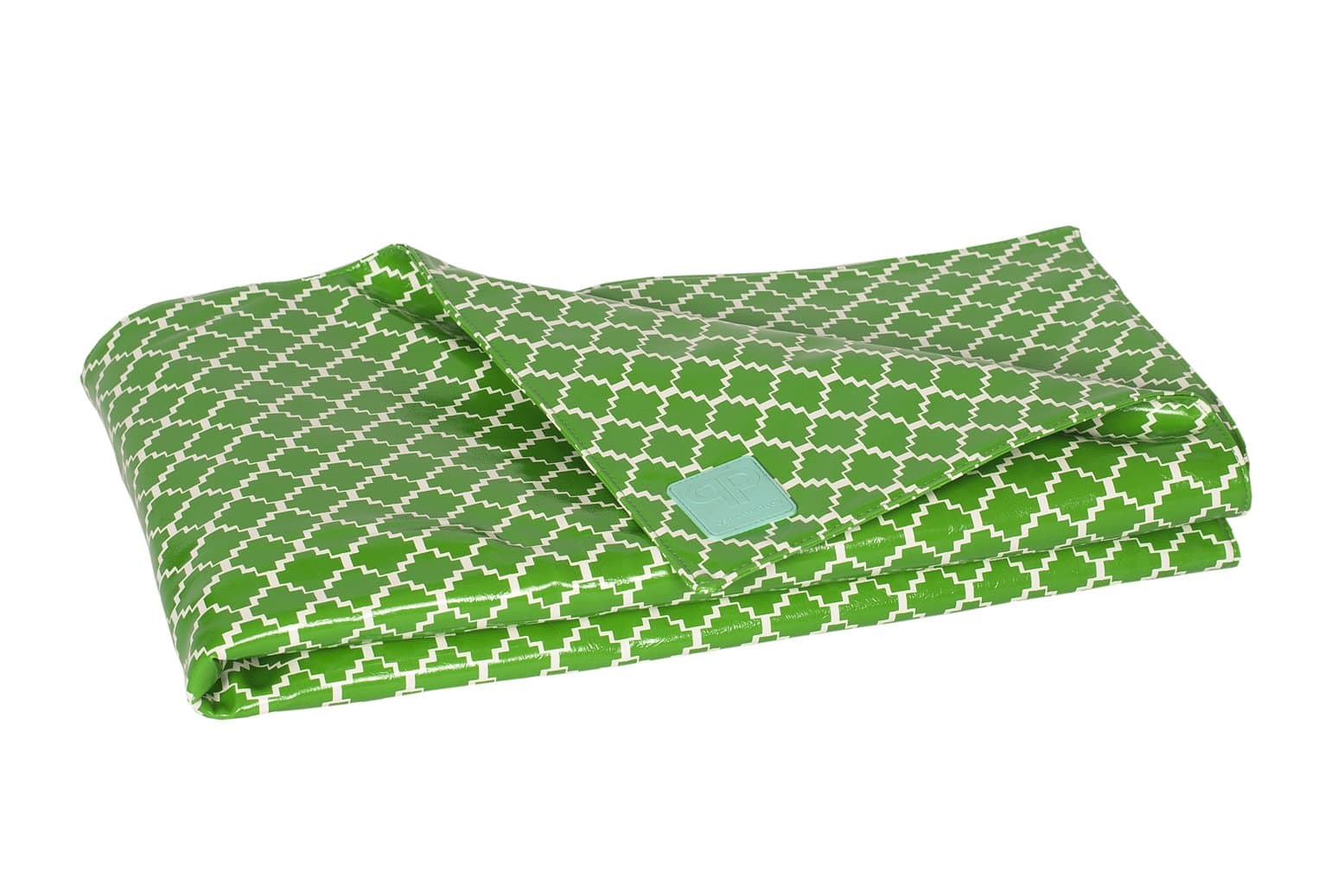 Spillproof, Reversible, Luxury Play Mat - Green Geometric