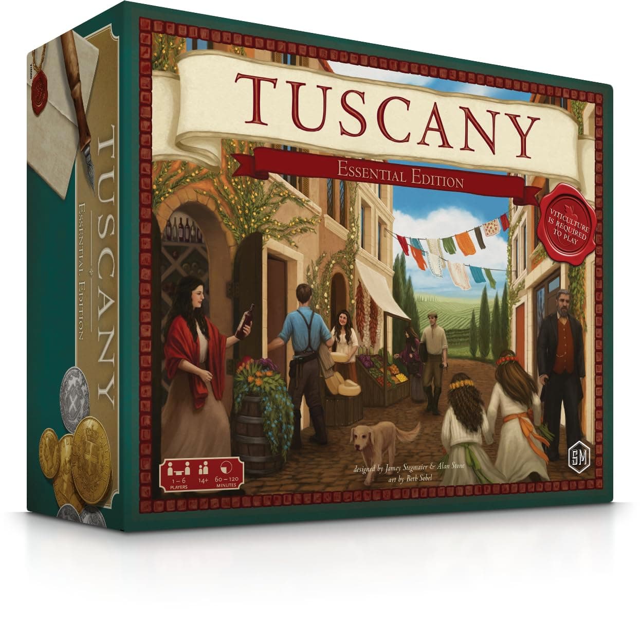 Stonemaier | Viticulture: Tuscany Essential Edition | Age 14+ | 1-6 Players