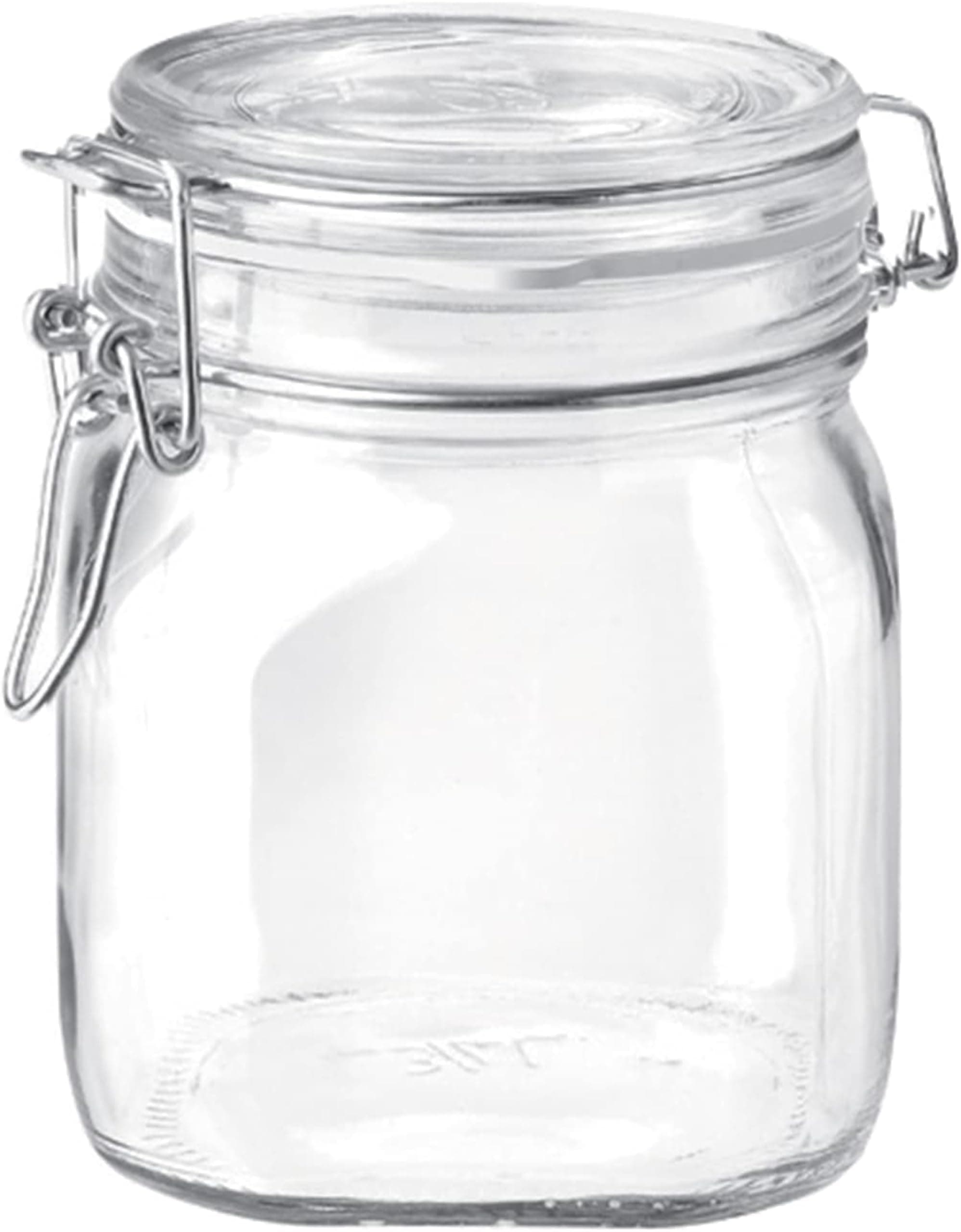 SYNCHKG009319 B0727PL21D Fido Clear Glass Jar with 85 mm Gasket, .75 Liter, Stainless Steel, Transparent