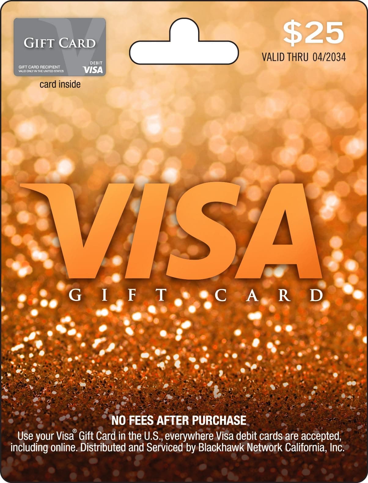 Visa Physical Gift Card $25 (plus $3.95 Purchase Fee)