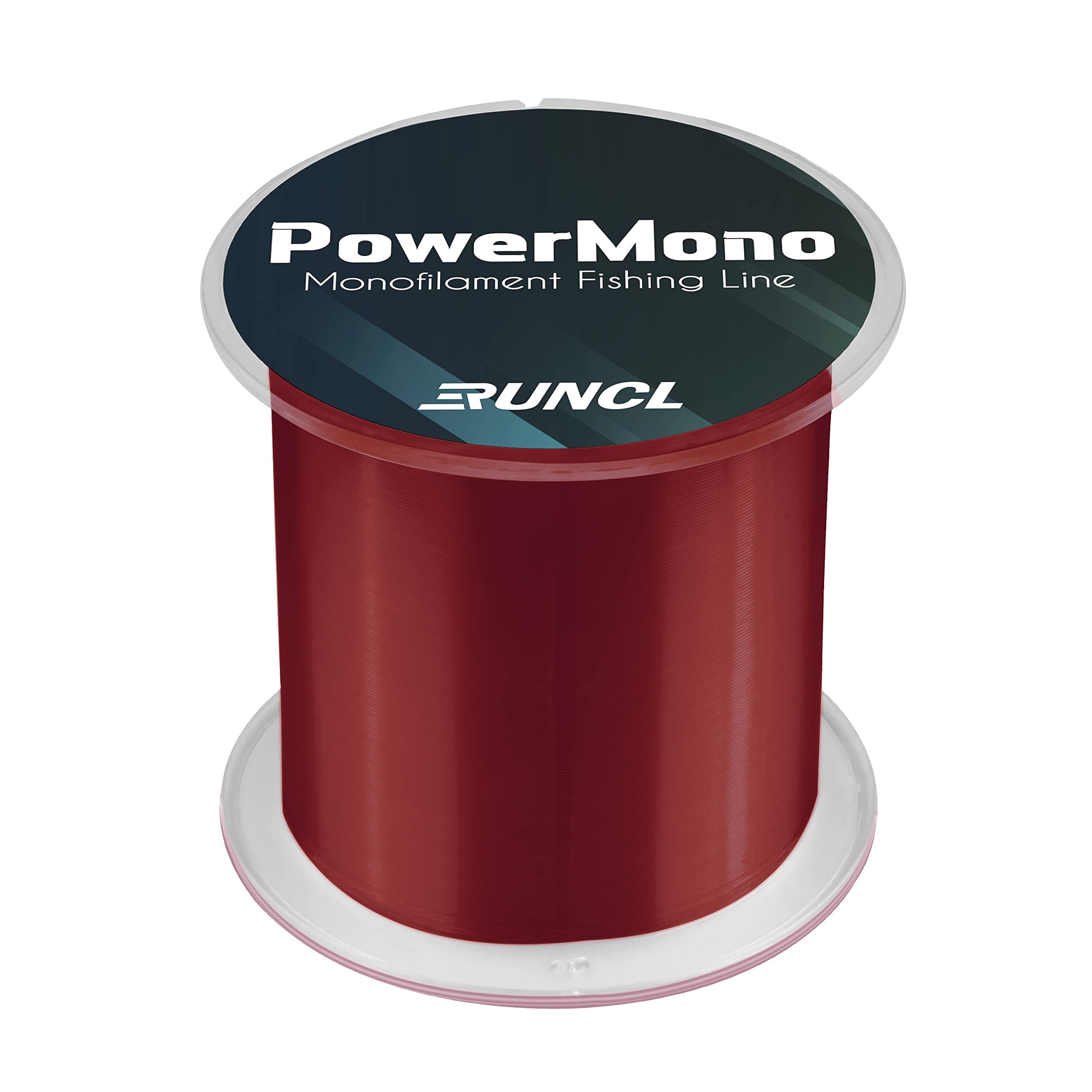 RUNCL PowerMono Fishing Line, Ice Monofilament Fishing Line 300/500/1000Yds - Ultimate Strength, Shock Absorber, Suspend in Water, Knot Friendly 3-35LB, Low & High-Vis Available, Gift Decoration