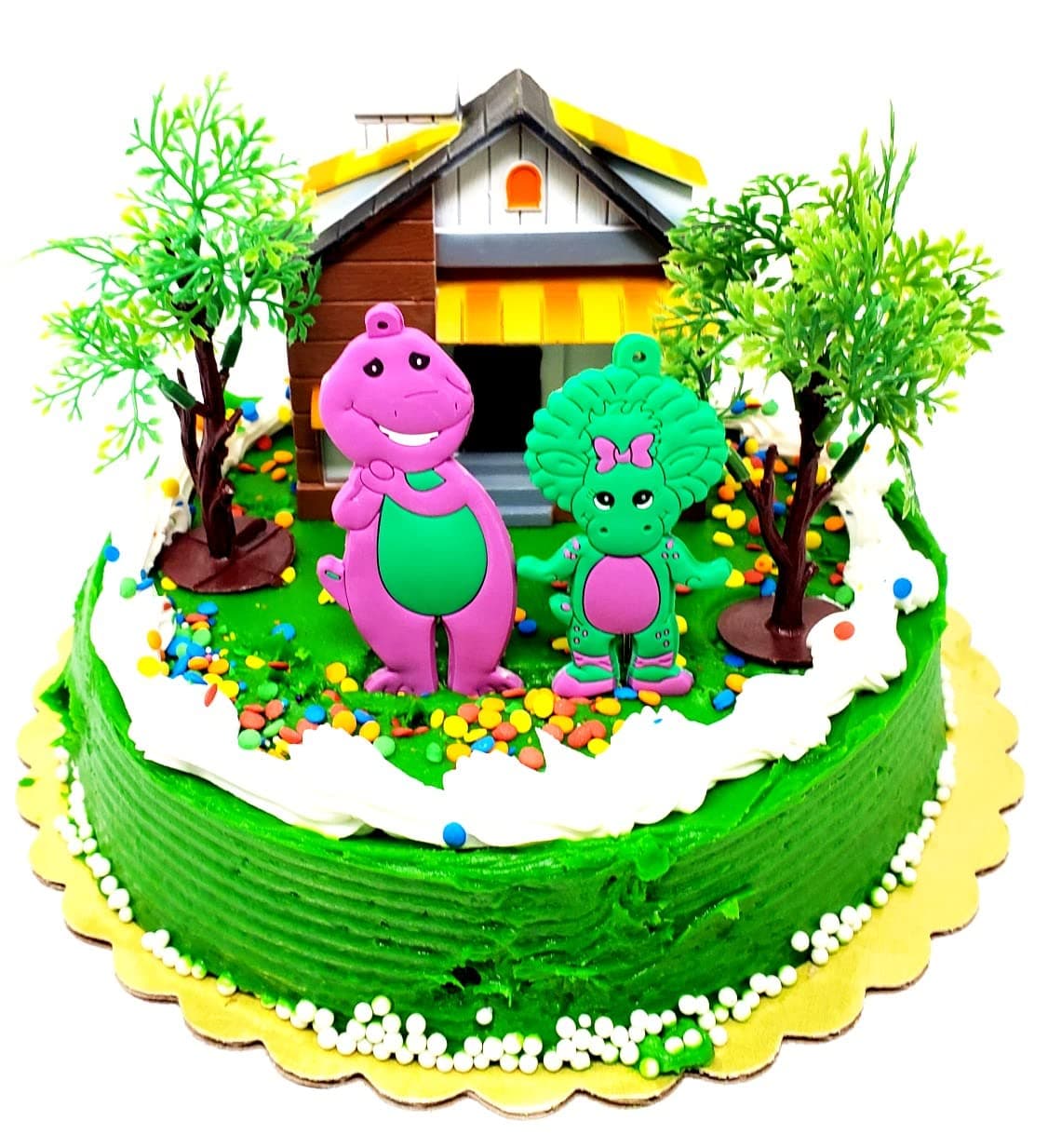 Cake Topper Barney and Friends Set Featuring Barney the Dinosaur and Beloved Characters BEC1