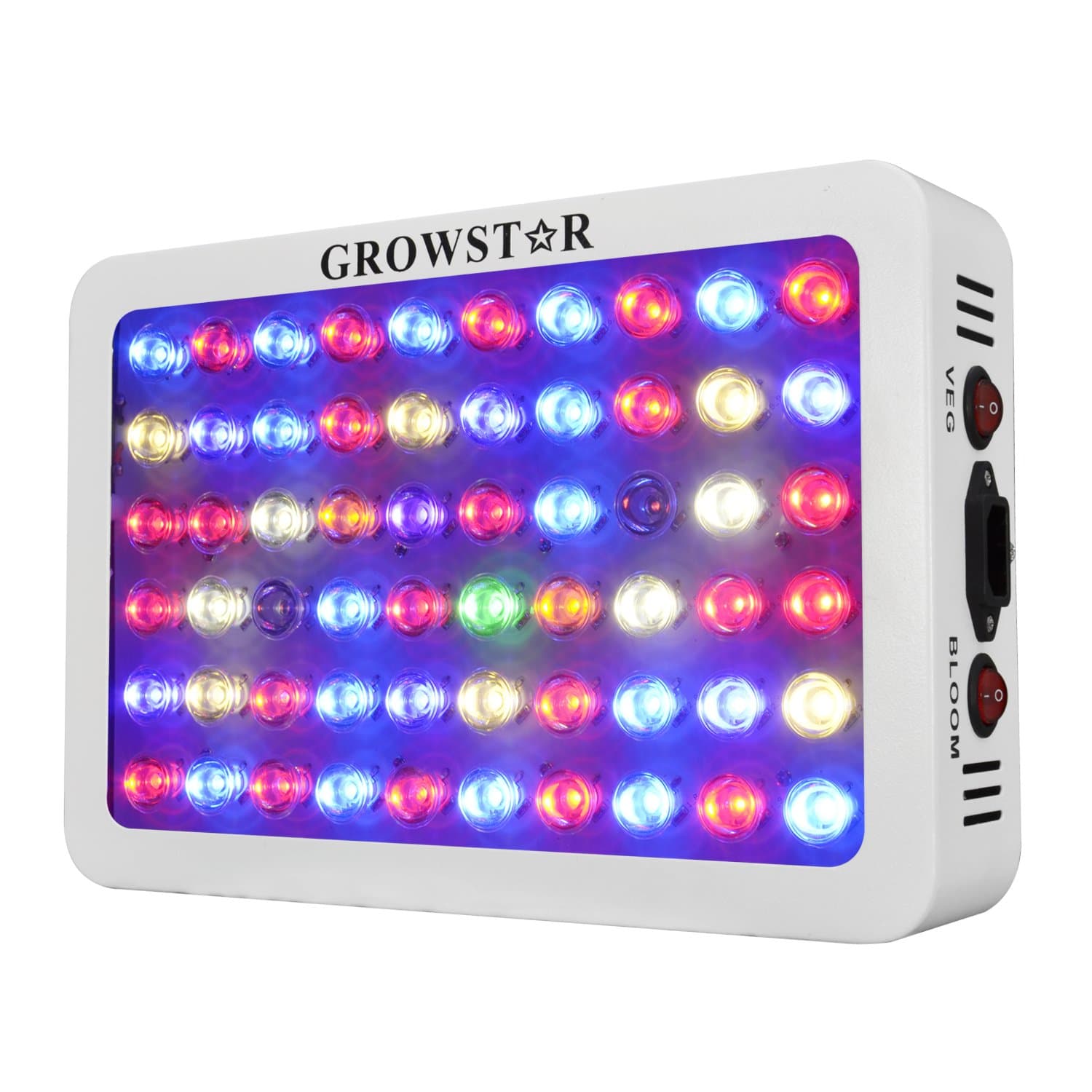 GROESTAR Growstar 300W LED Grow Light Full Spectrum for Flowers/Hydroponics/Indoor Veg/Greenhouse(12 Bands,5Wx60pcs LEDs)