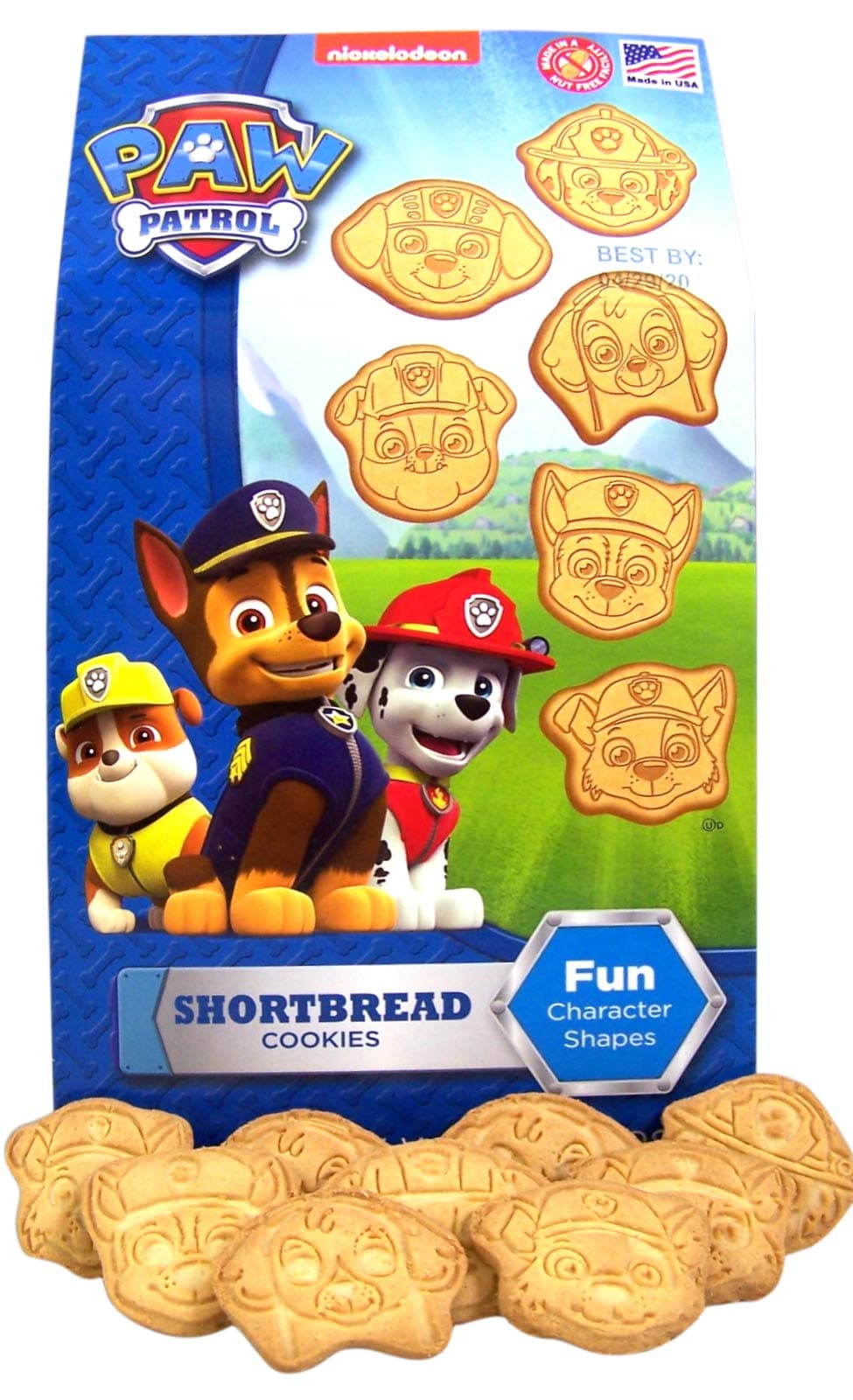 Paw Patrol Character Shaped Shortbread Cookies, 7 oz Box