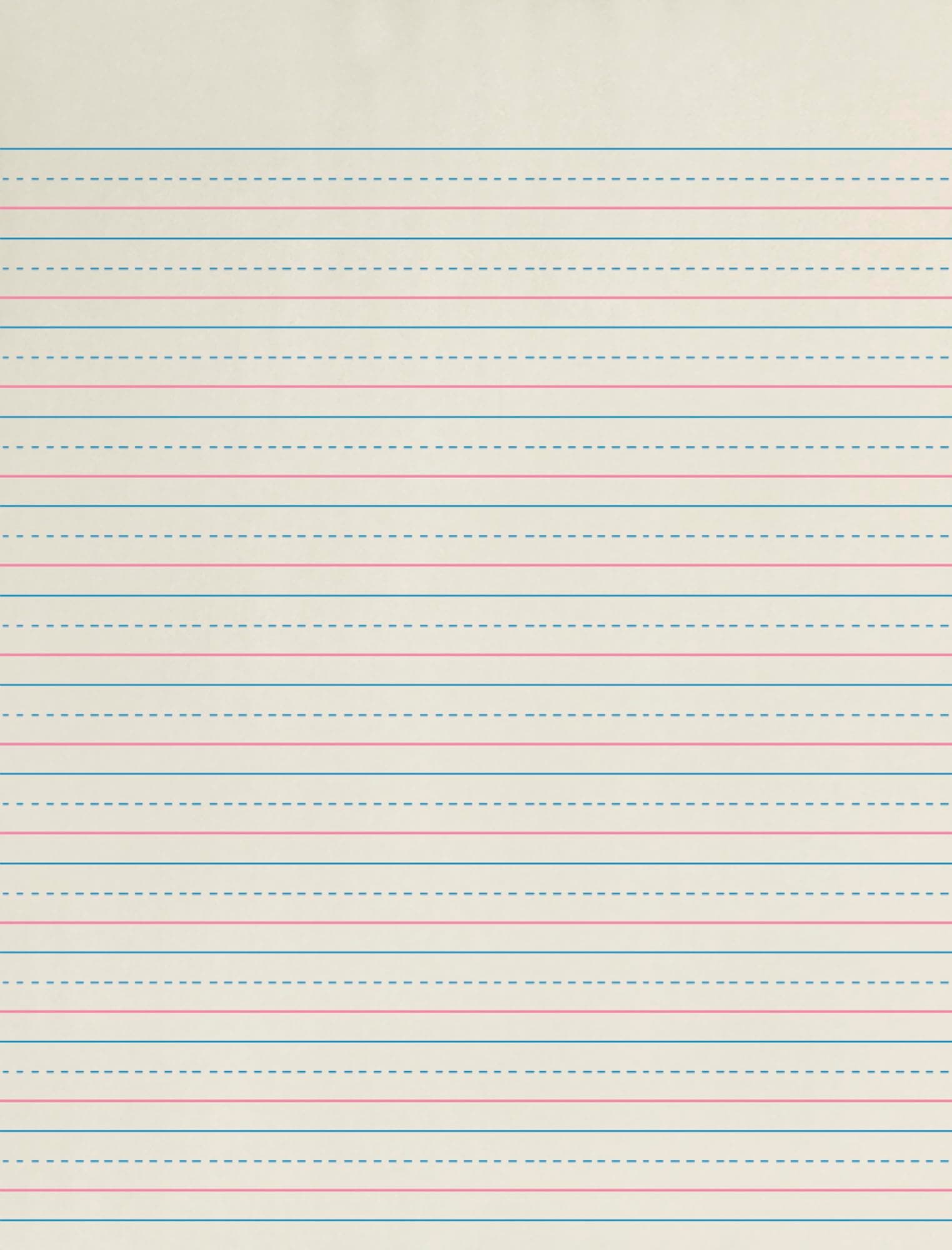 School Smart Zaner-Bloser Writing Paper, Handwriting Practice Lined Paper, Grade 3 Learning, 1/2 Inch Rule, 8 x 10-1/2 Inches, 500 Sheets