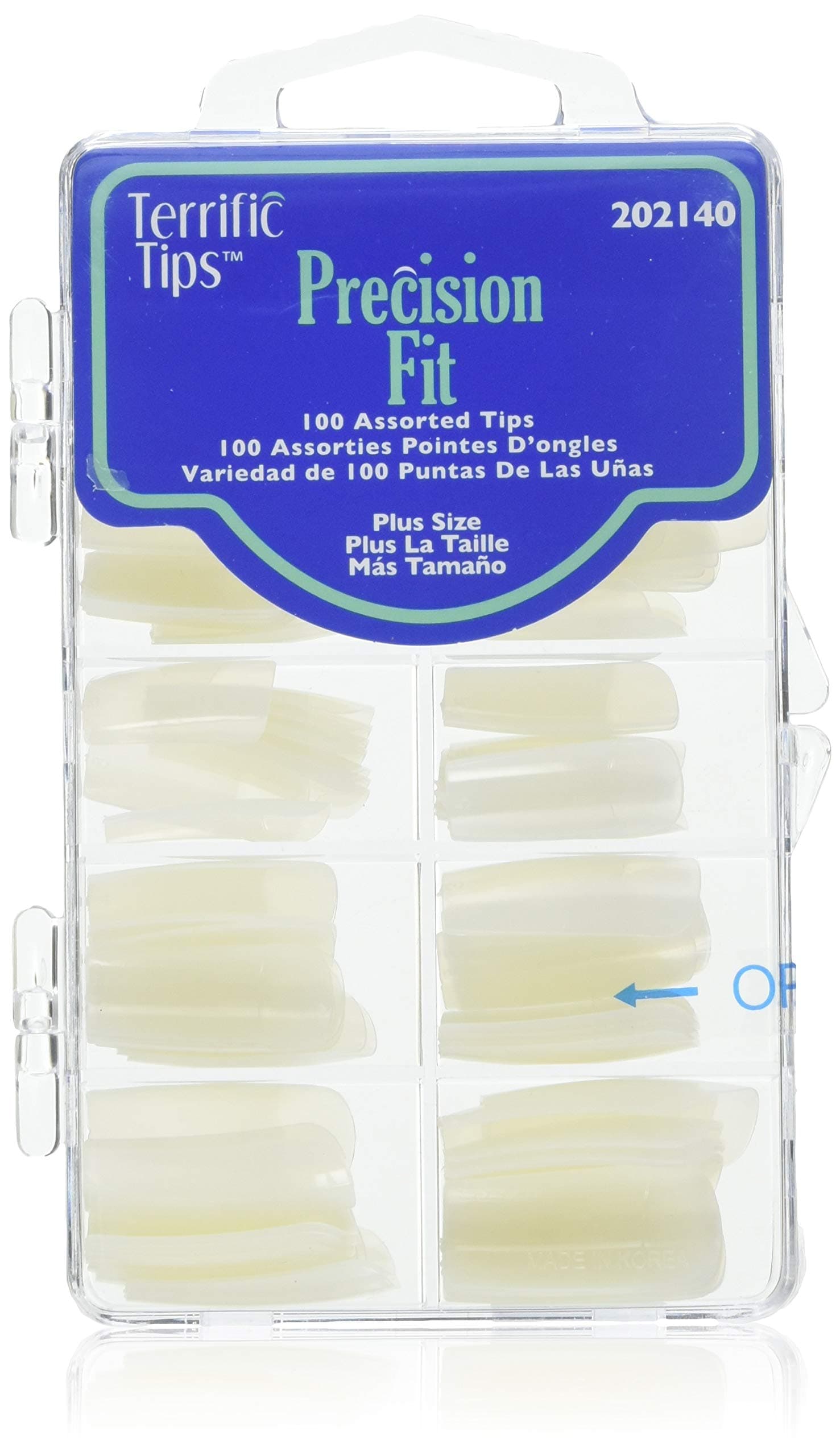 Precision Fit Plus Size Natural Nail Tips