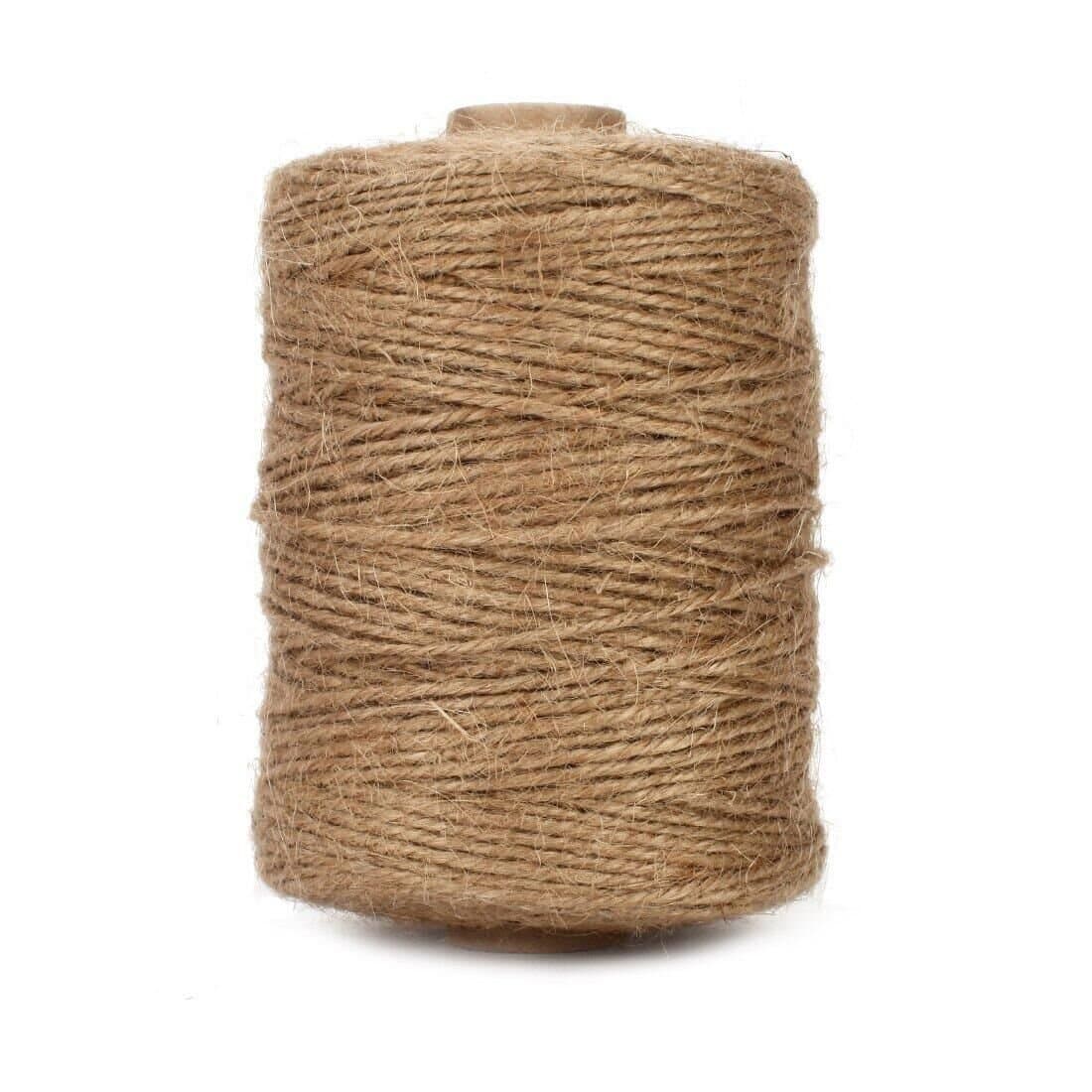 tenn well 1.82mm Jute Twine String, 500 Feet 152M Natural Jute Garden String for Gift Wrapping, Floristry, Gardening and DIY Crafts Decoration (Brown)