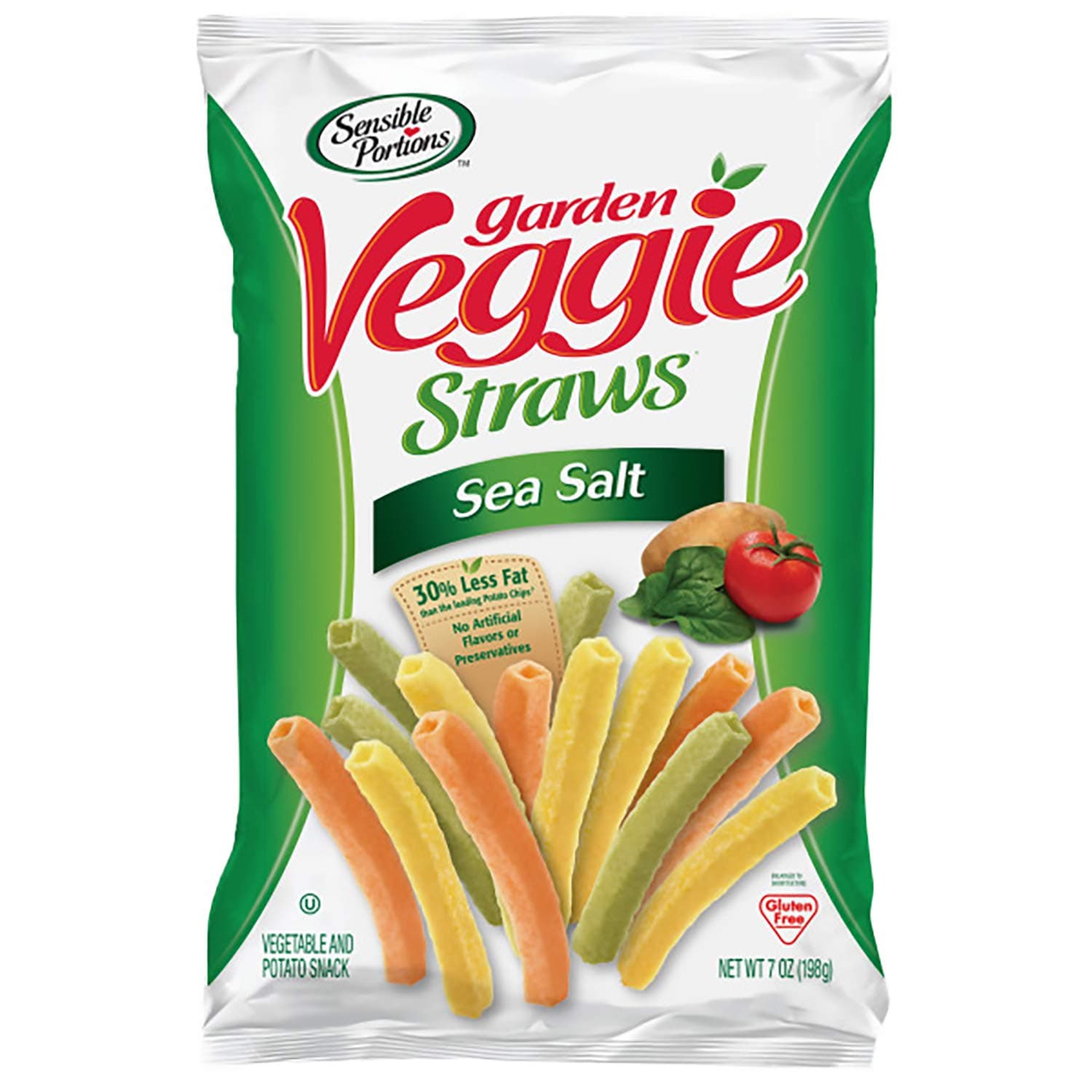 Sensible Portions Garden Veggie Straws, Sea Salt, 7 Oz (Pack of 6)
