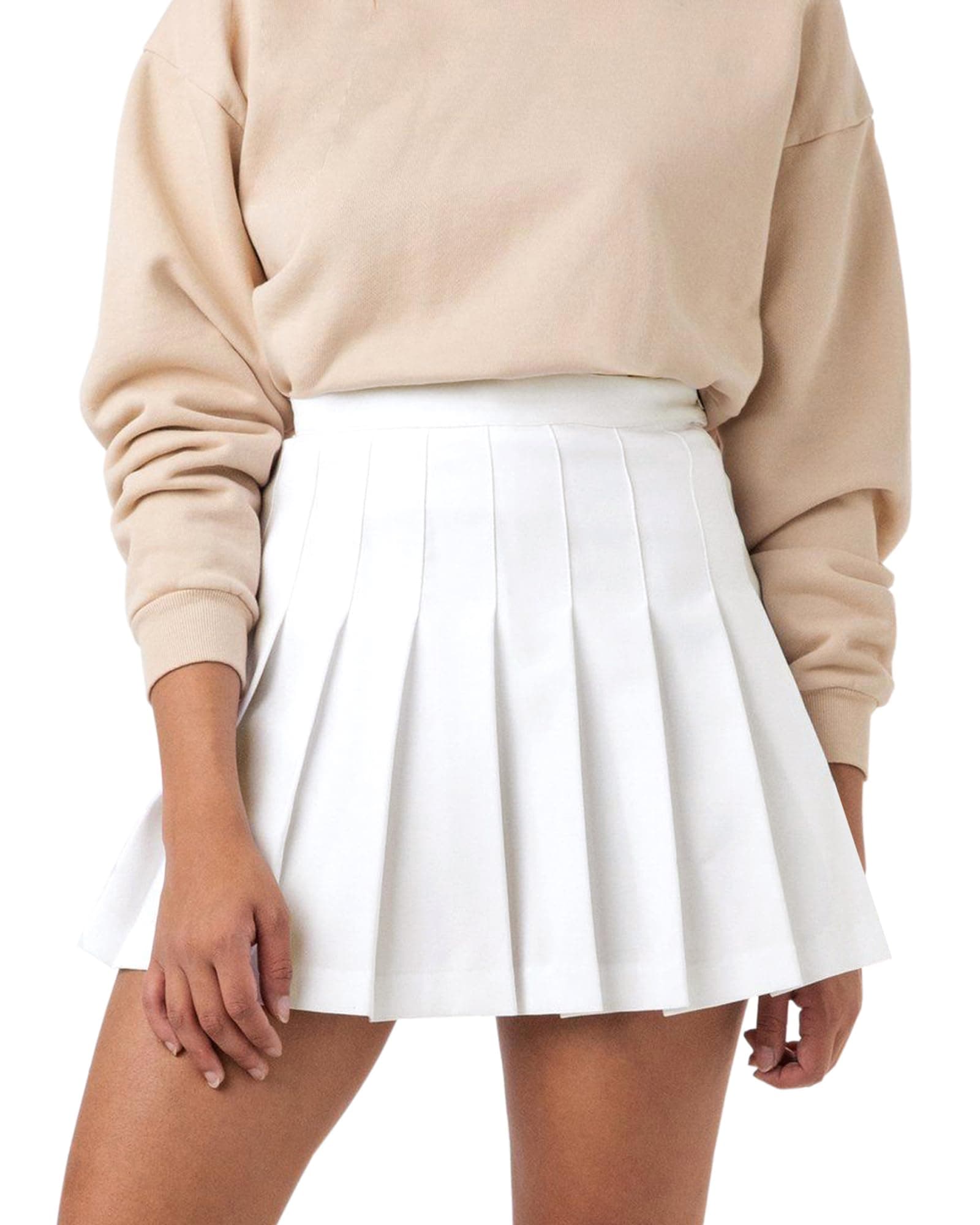SCKTOOWomens Girl High Waisted Pleated Tennis Skirt School A-Line Skater Skirts with Lining Shorts