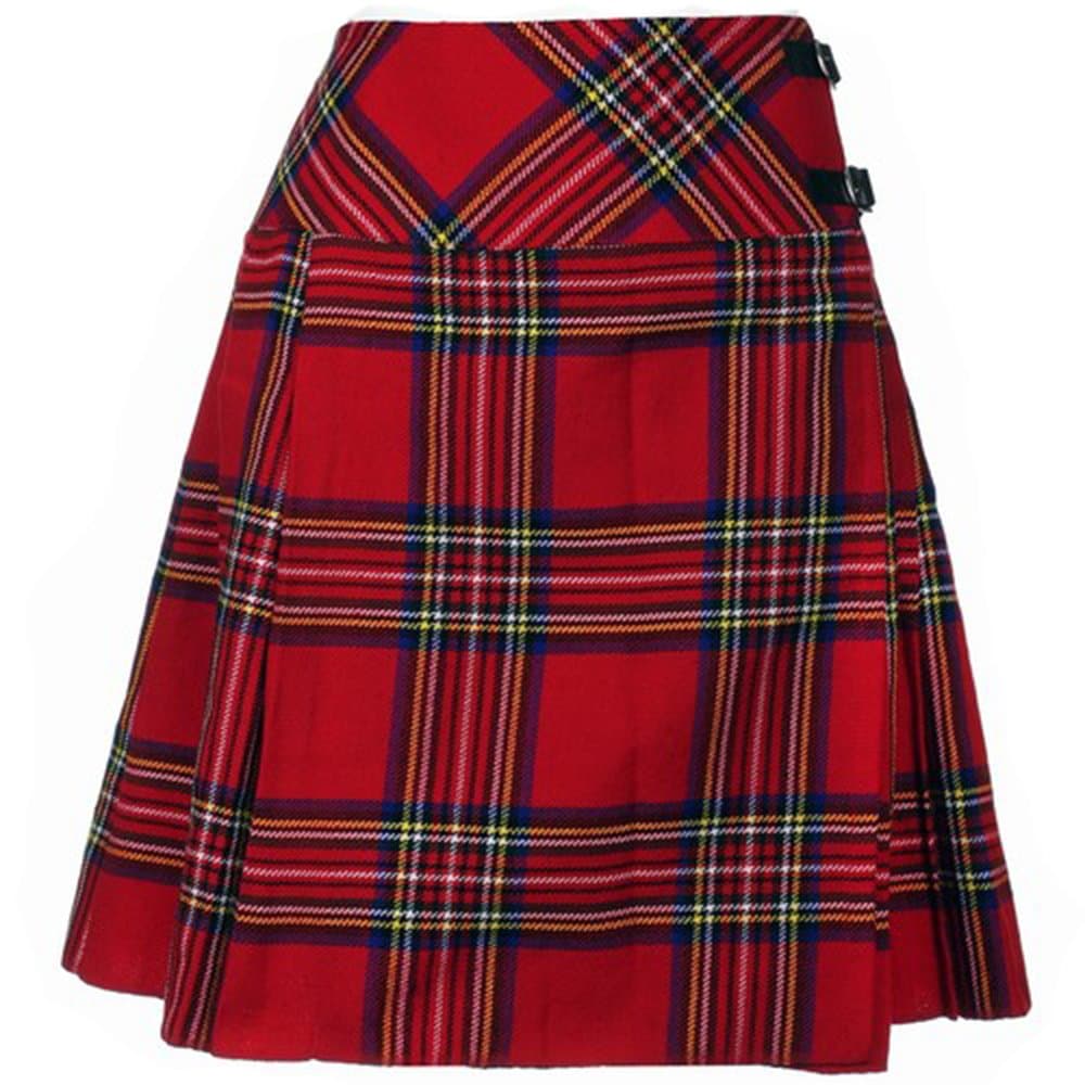 The Scotland Kilt CompanyLadies 20” Knee Length Modern Pleated Kilt Skirt - Royal Stewart - Women's Adjustable Leather Buckle High Rise Kilt