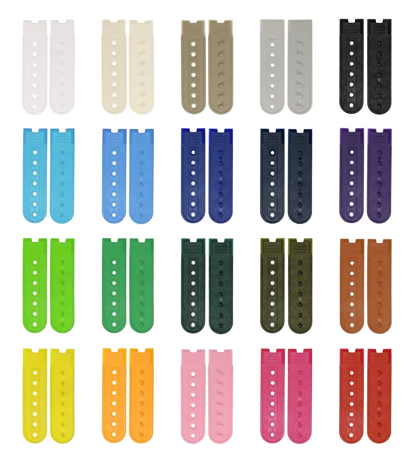 Snapback Strap Cover 20Pairs 7Holes Replacement Fasteners Buckle Extender Baseball Cap Cowboy Hat Snap Strap Clip