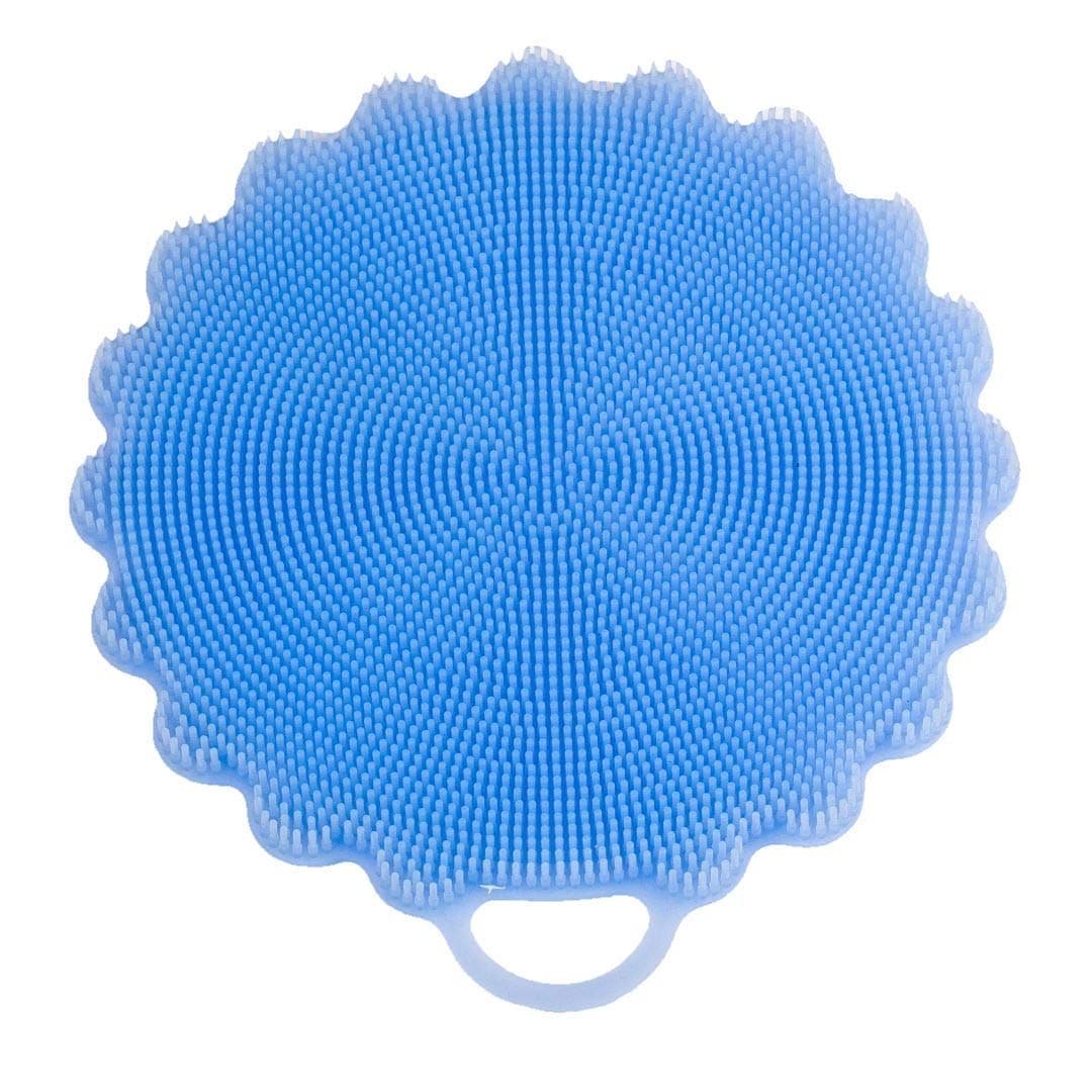 Silicone Dish Sponge, Durable, Non Stick Cleaning Kitchen Brush, Perfect for Your Dish, Pot, Pan, Bowl – Non-Abrasive Insulation Pad to Hold Hot Pans or for Bathing and Washing Face