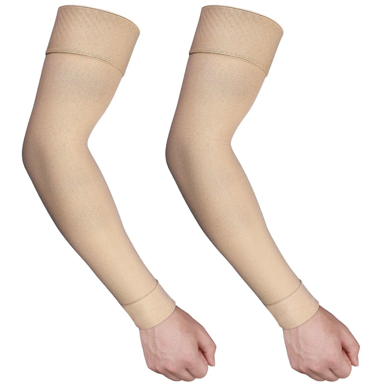 Ailaka Medical Compression Arm Sleeves for Men Women - 20-30 mmHg Lymphedema Compression Sleeves Support for Arms Pain, Swelling, Edema, Post Surgery Recovery, Tendonitis