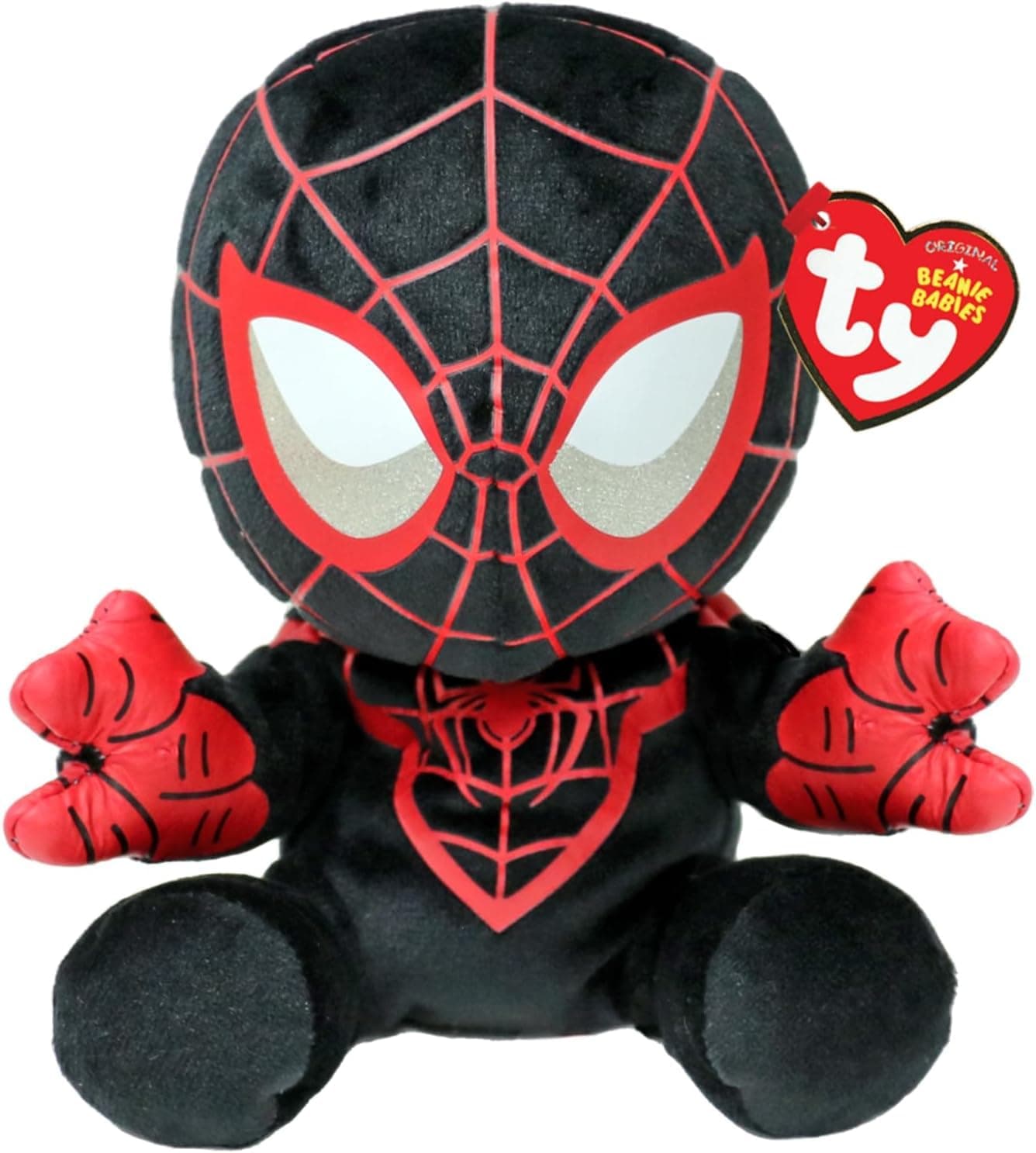 TY Beanie Babies Miles Morales (Soft Body) - 6", Black