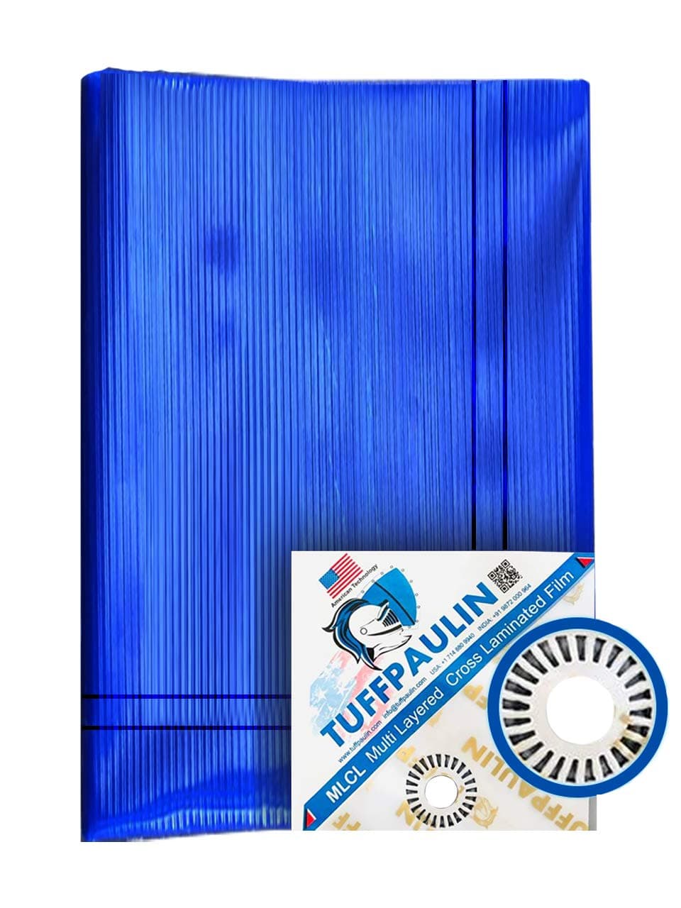- TUFFPAULIN 12FT X 9FT 120 GSM Blue Heavy Duty Tarpaulin Tirpal Tadpatri Tharpai Thadika, Extra Strong, Eyelets, UV Resistant, 100% Waterproof Virgin, 6 Layer MLCL 3D Rib Technology-1 No.