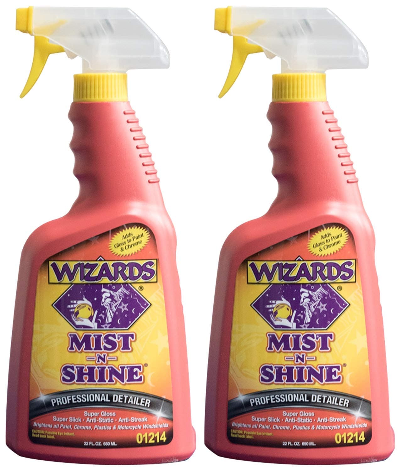 Aeridok Wizards - Mist-N-Shine Professional Car Detailing with a High-Gloss Finish and Surface Protection Spray (2 Pack, 22 oz. Each Bottle)