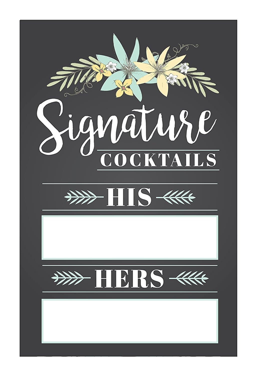 Photo Booth International Wedding Signature Cocktail Drink Sign. Elegant and Customizable Signature Cocktail Sign for Wedding Reception.