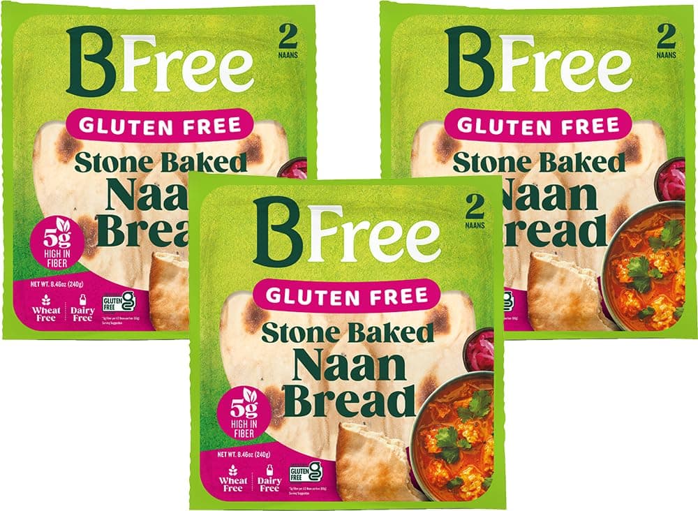 Stone Baked Original Naan Breads, 8.46 OZ - 2 Naans (Pack of 3)