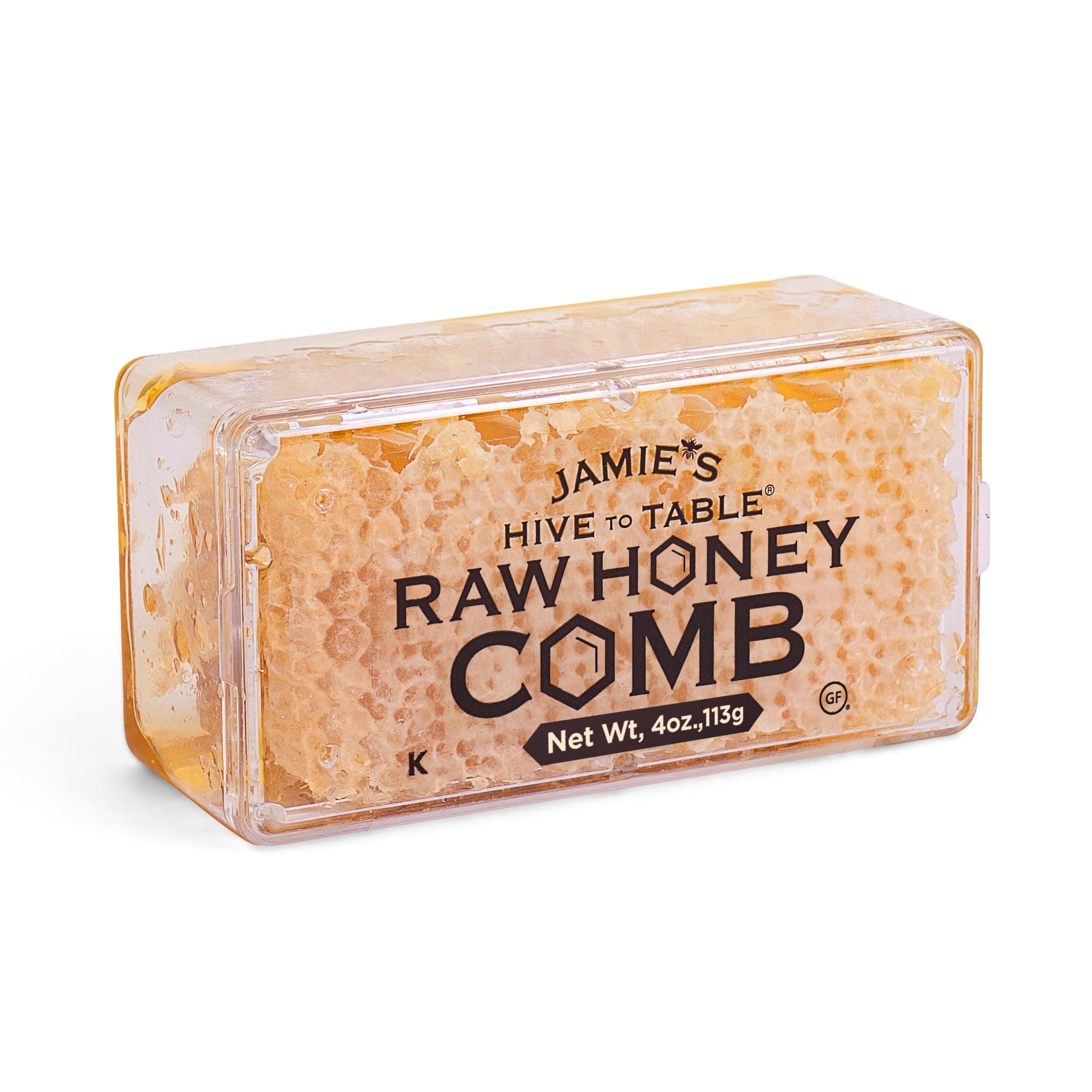 Jamie's Hive To Table 100% Raw Georgia Honey Comb, 4 Oz – All-Natural Pure Georgia Honey Comb – Fresh Honeycomb, No Additives or Preservatives, Non-GMO
