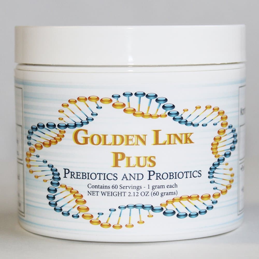 Golden Link Plus Prebiotics & Probiotics, 2.12 Oz. Canine Specific Probiotic Powder Aids Healthy Digestive & Immune System in Dogs. Effective for Diarrhea, Constipation, IBS/IBD & Nutrient Absorption.