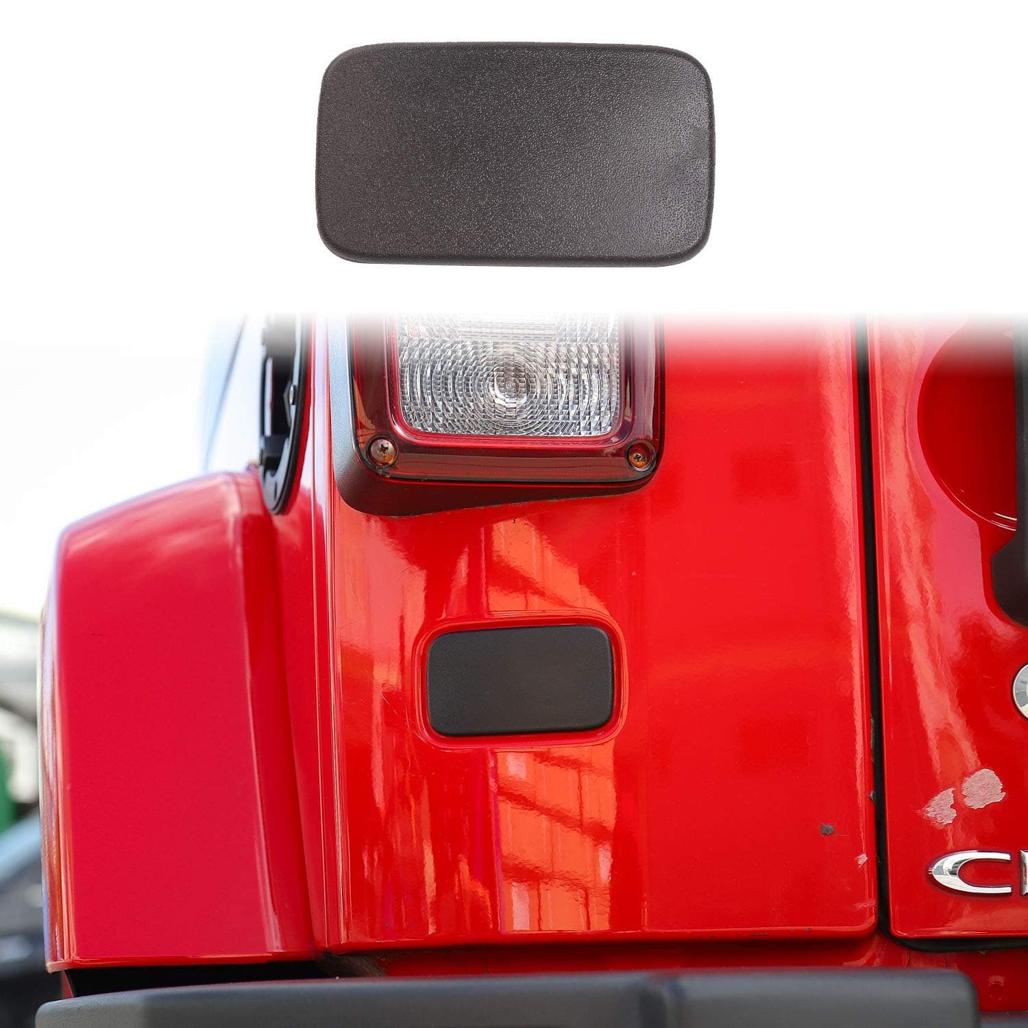 Voodonala for Jeep JK Rear License Plate Deletion Panel Bracket Delet for 2007-2018 Jeep JK JKU, Black 1PC