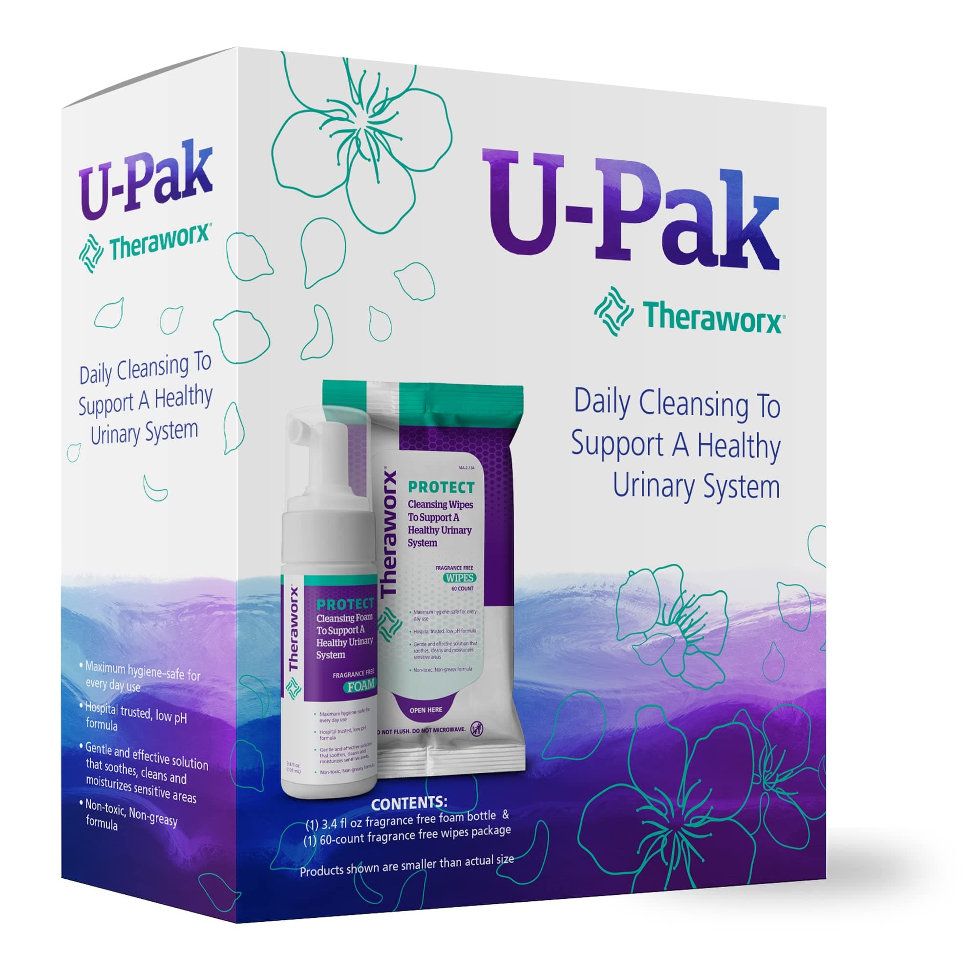 THERAWORX PROTECT U-Pak For Urinary Health Support, Includes Foam and Wipes - 1