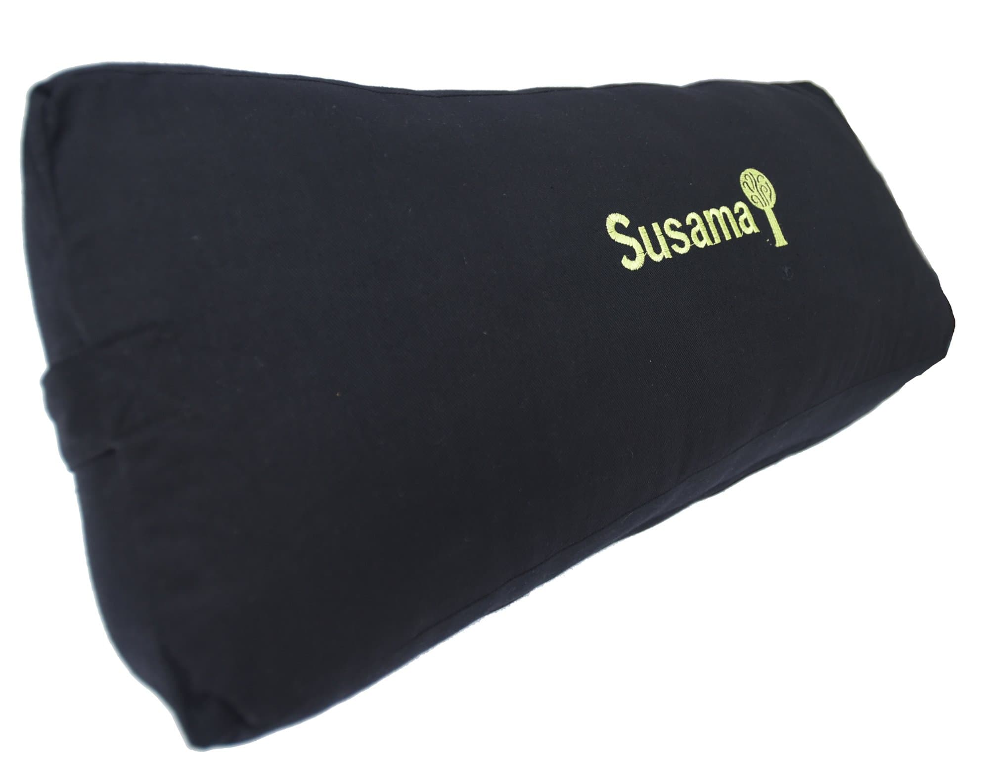 Large Rectangular Yoga Bolster by Susama - Premium Cotton, Firm, Comfortable and European Design - #1 for Restorative Yoga Practise