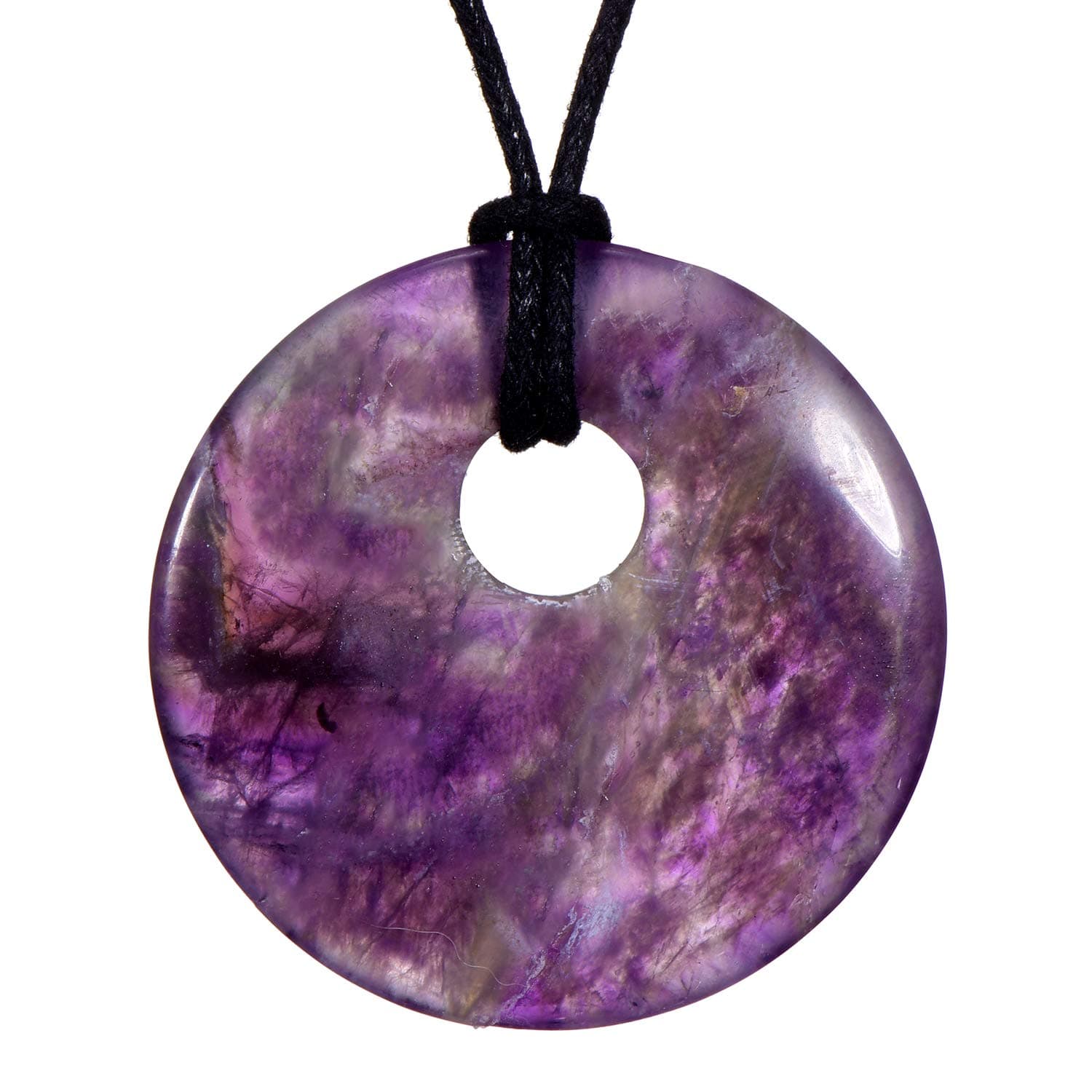 – Morella Women's Necklace 31.5 inch - 80 cm gem-Stone Donut Pendant in a Velvet Bag