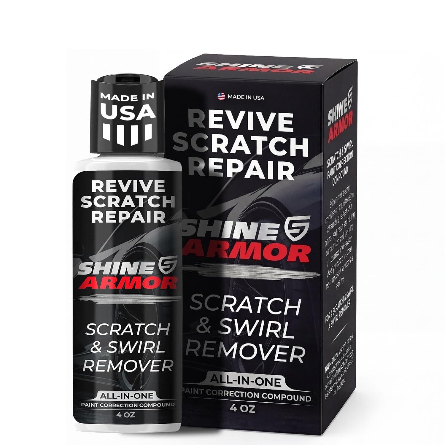 SHINE ARMOR Car Scratch Remover Repair Protection & Swirl Remover Polish 4oz