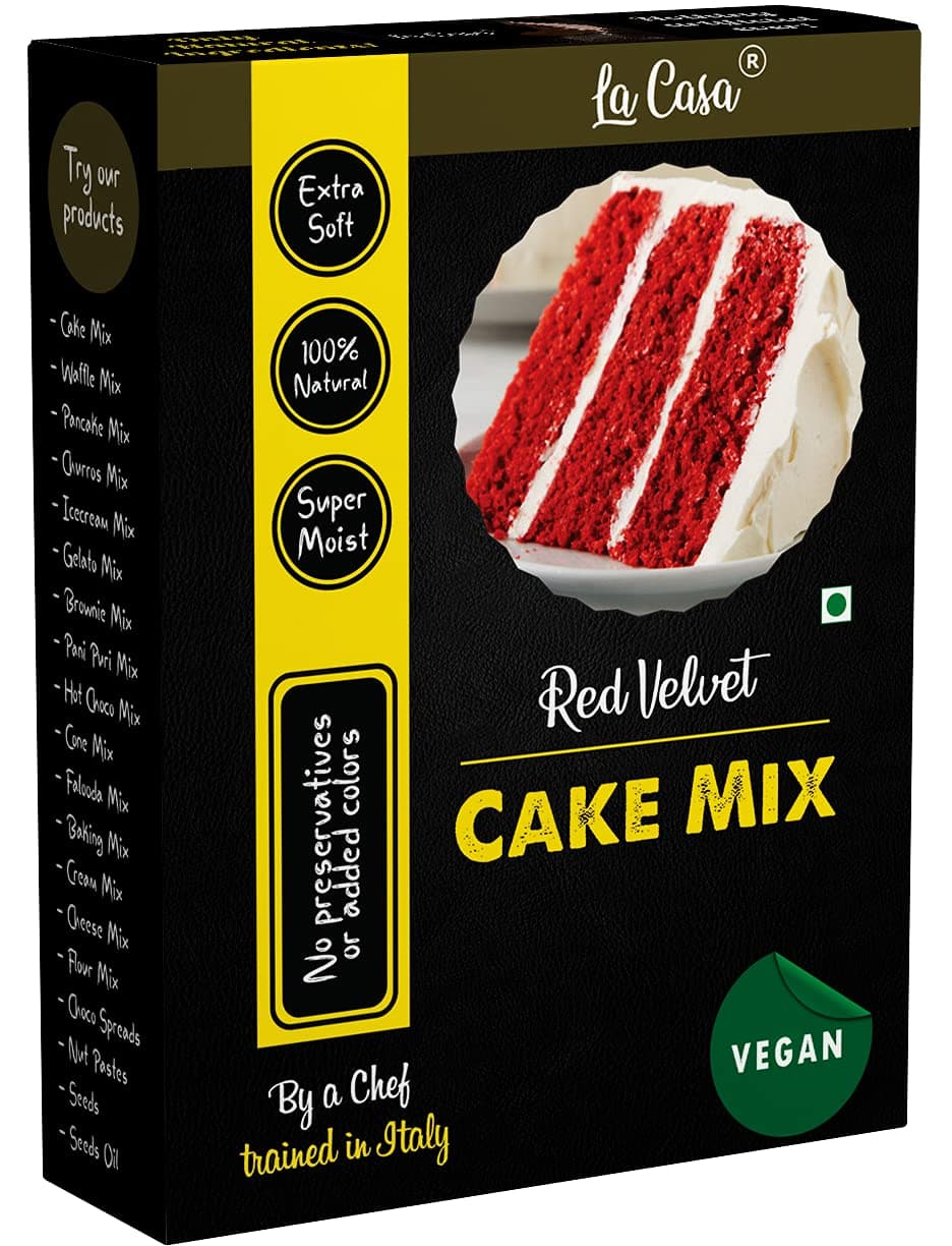 Gelato Red Velvet Eggless Cake Mix, 300 gm