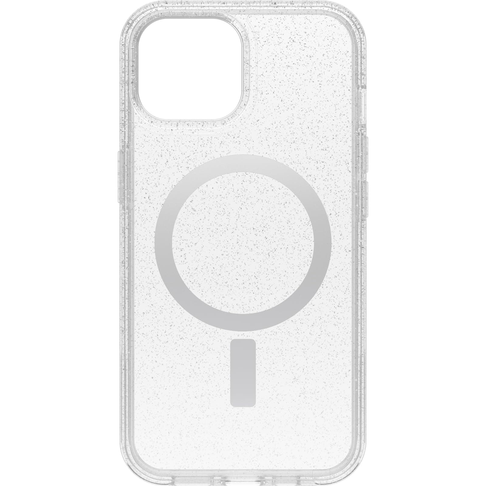 iPhone 15, iPhone 14, and iPhone 13 Symmetry Series Clear Case - STARDUST (Clear/Silver), snaps to MagSafe, ultra-sleek, raised edges protect camera & screen