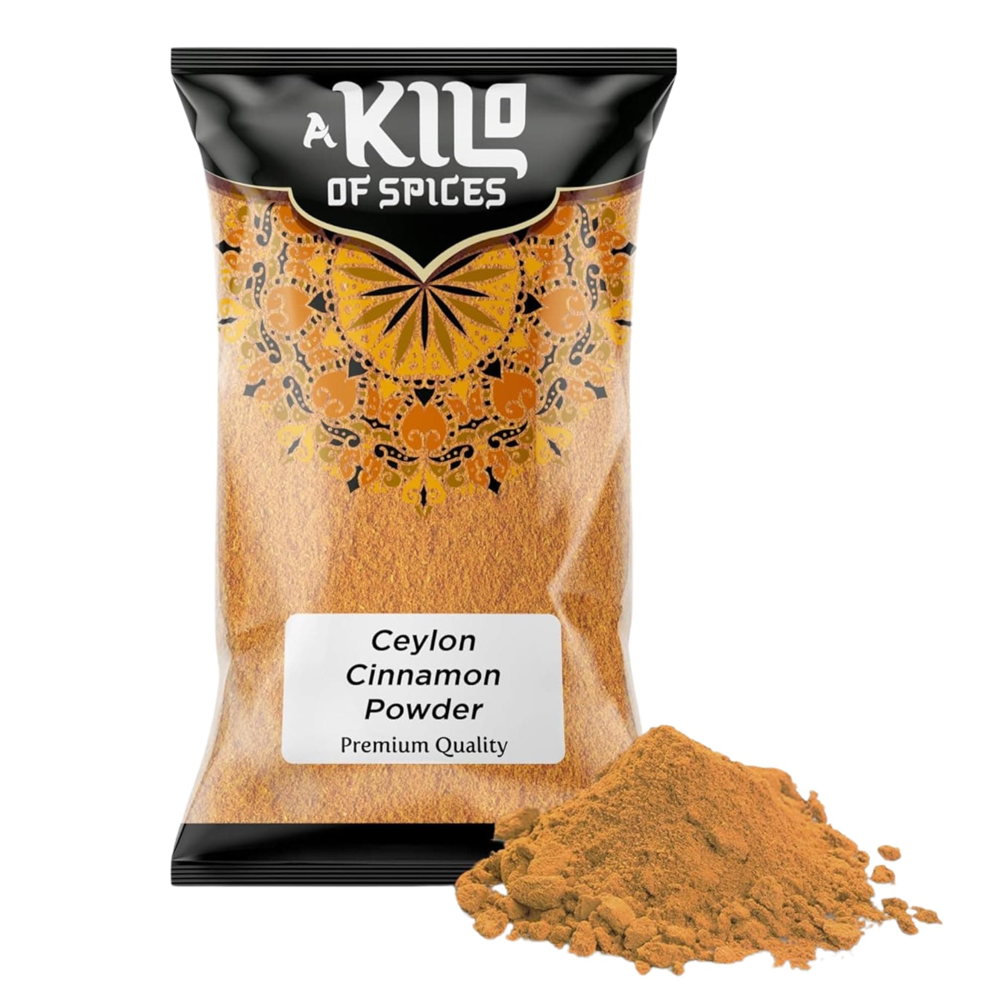 Premium Ceylon Cinnamon Powder 1 Kg - True Cinnamon for Baking, Cooking, Beverages & Health Benefits | Vegan, Ethically Sourced, Low Coumarin | Real Ground Ceylon Powder