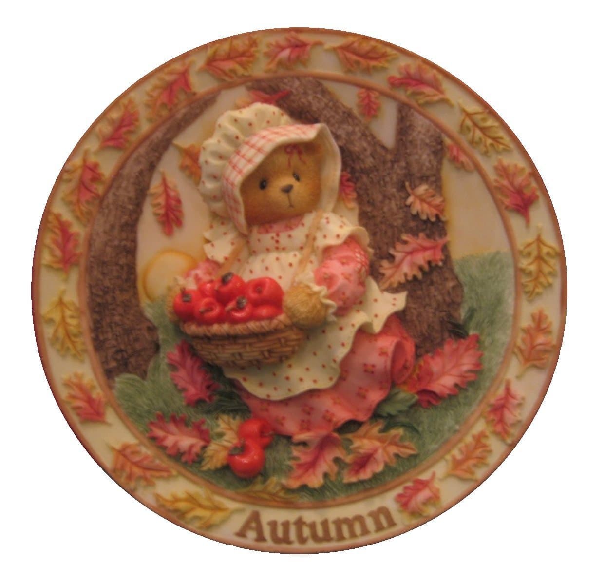 Cherished Teddies - Autumn - 6" Decorative Teddy Bear Plate