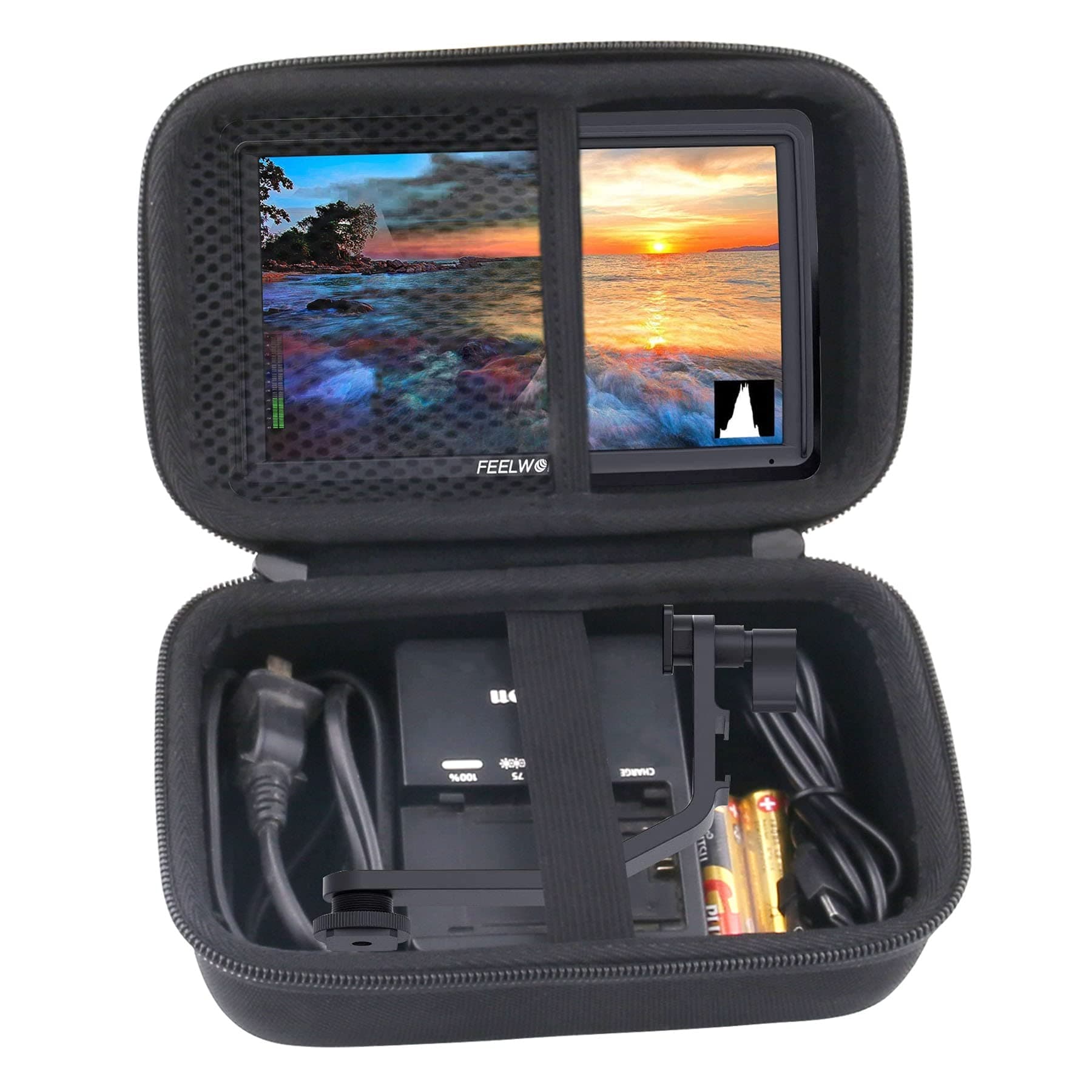 Hard EVA Carrying Case Compatible with FEELWORLD FW568 5.5 inch DSLR Camera Field Monitor Video Storage case.