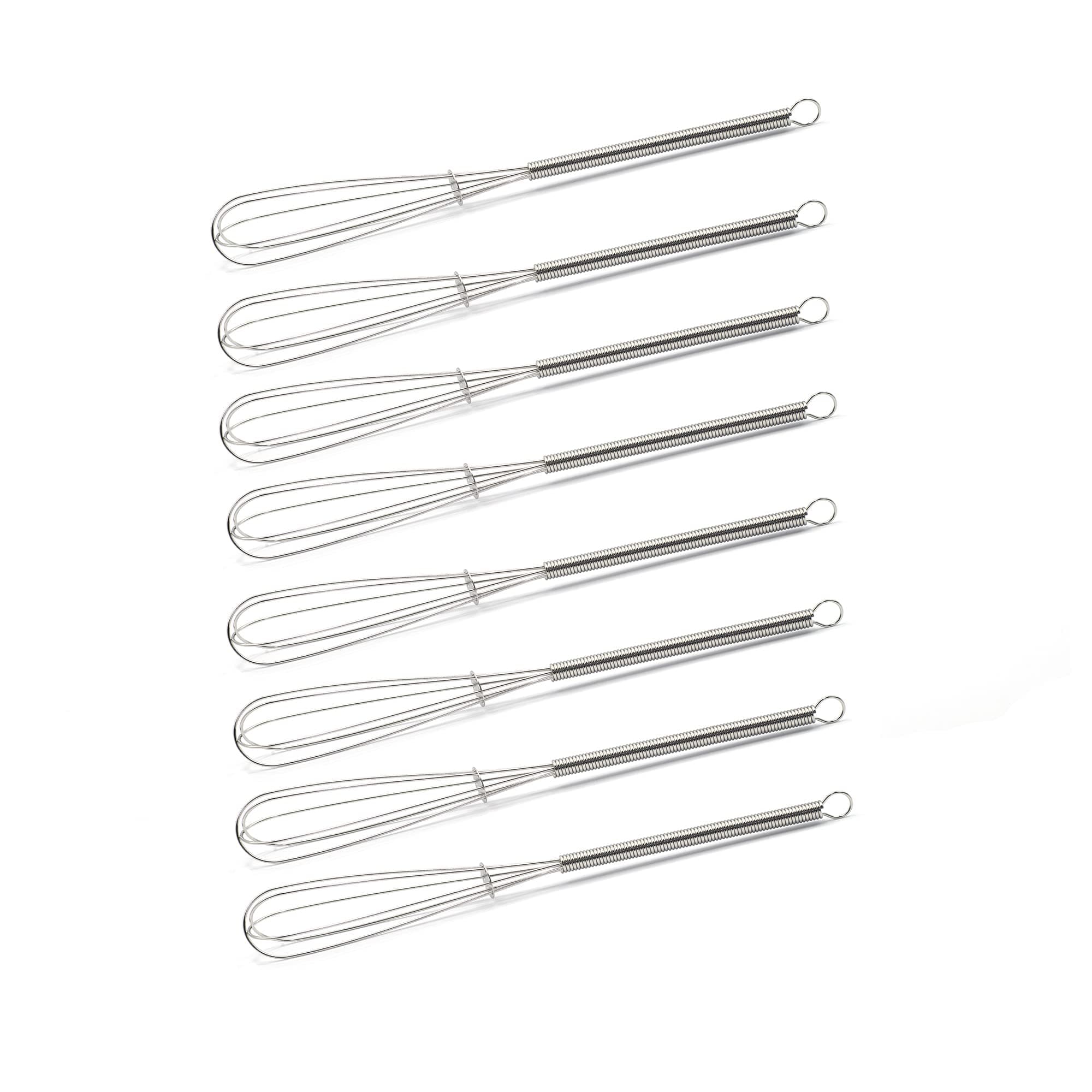 Mini Whisks 7 inch 8Pcs Stainless Whisk, Hand Egg Mixer for Flour Cake Egg, Kitchen Cooking Baking Use Whisk