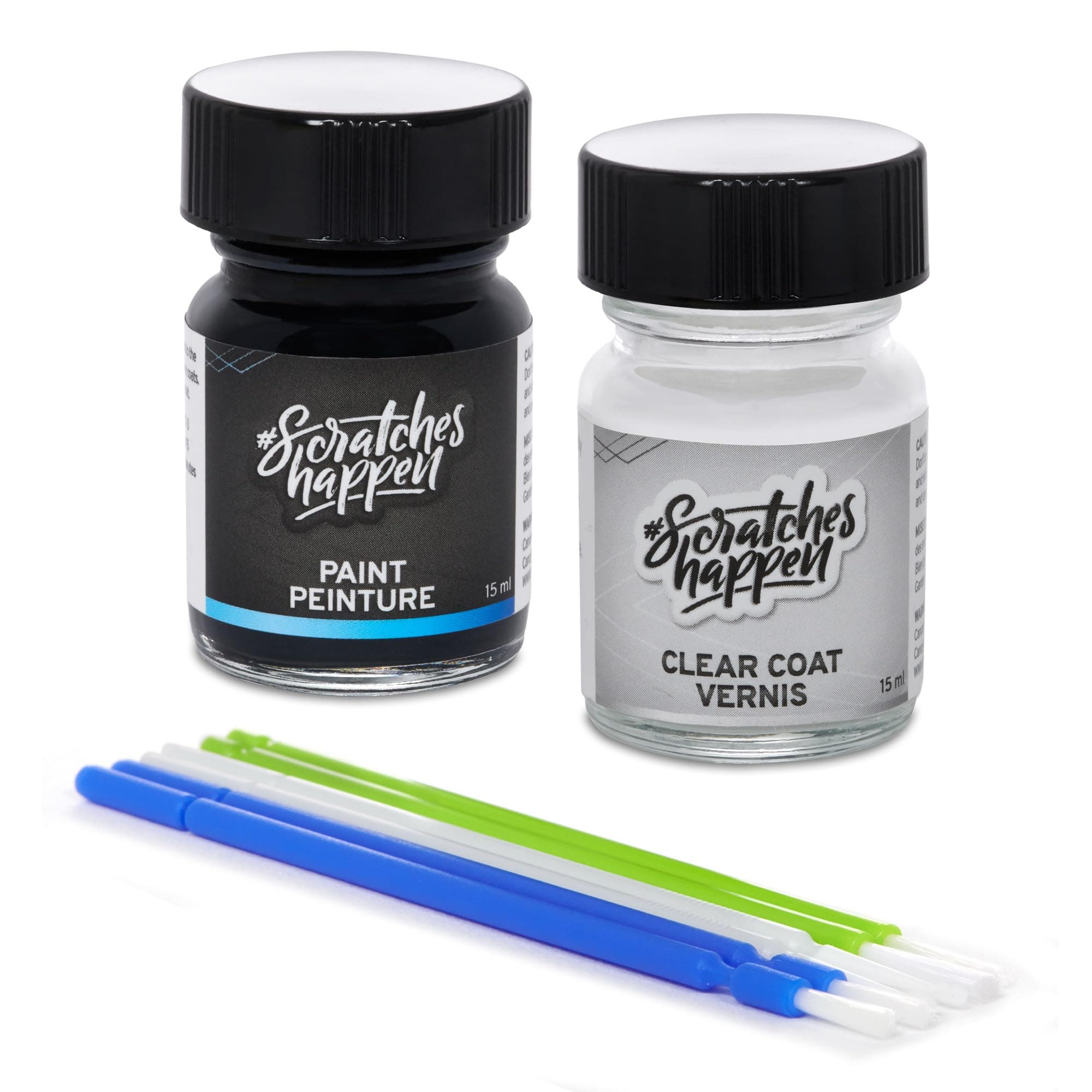 Exact-Match Touch Up Paint Kit - Crystal Black Pearl (NH-731P) for Honda - Essential (Paint + Clear Coat)