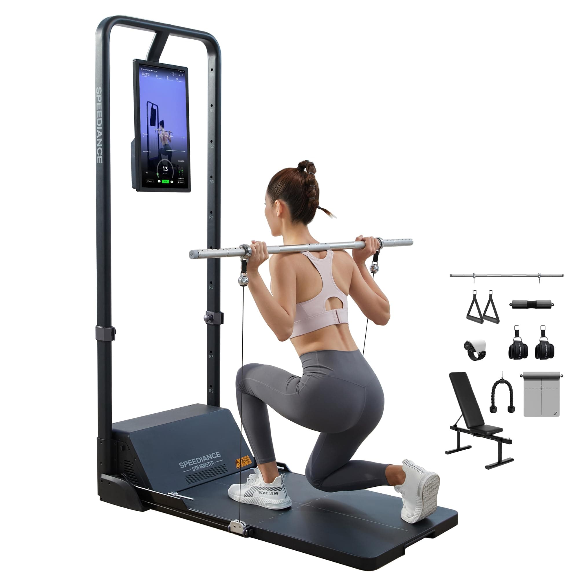 Speediance オールインワンスマートジム、スマートフィットネストレーニング機器、全身抵抗トレーニングマシン、筋力トレーニングマシン