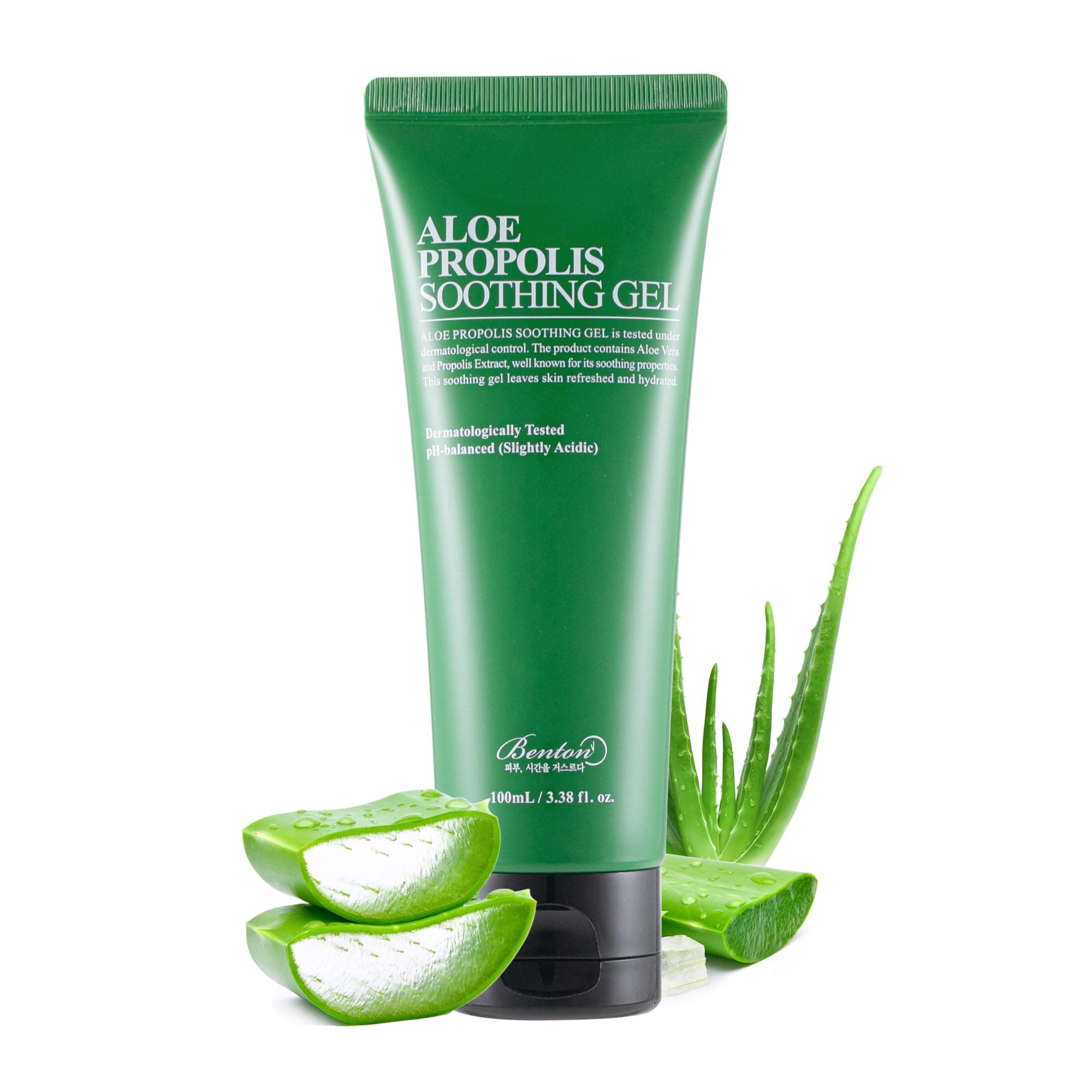 Aloe Propolis Soothing Gel 3.38 fl. oz | Aloe Vera Gel for Sunburn Relief | Aloe Vera Gel for Travel Size | Aloe Vera Gel Moisturizer for Face | Aloe Gel for Face After Sun | Organic Aloe Vera
