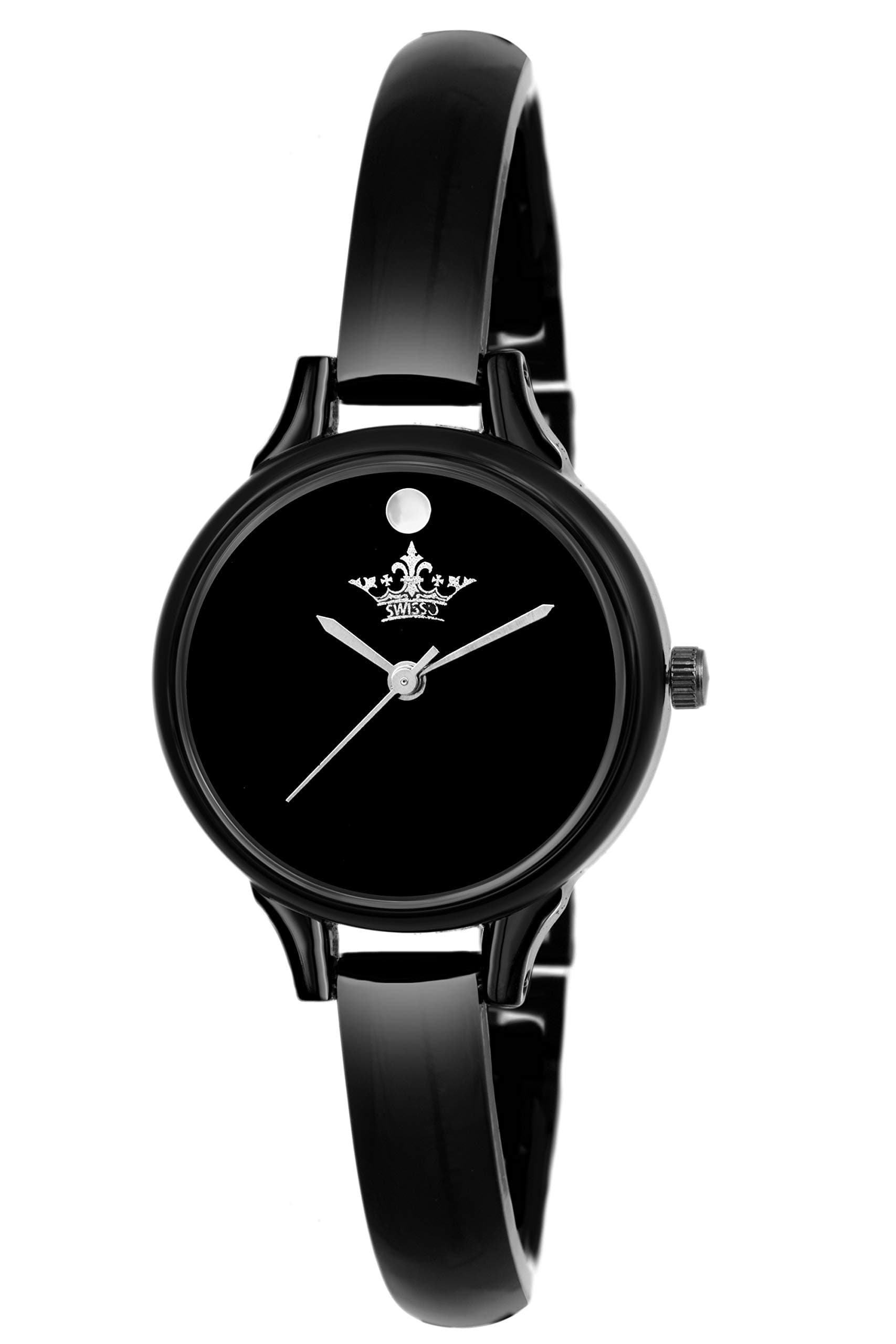 Swisso Swisso Analogue Women's Watch (Black Dial Black Colored Strap)