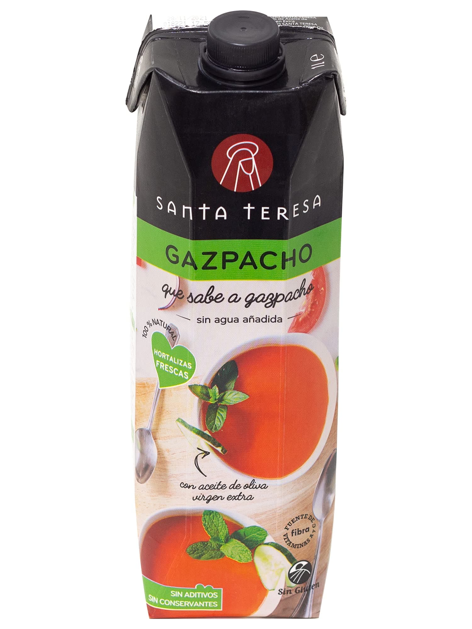 Santa Teresa - Spanish cold tomato soup - Gazpacho with Extra Virgin Olive Oil - 1 Liter