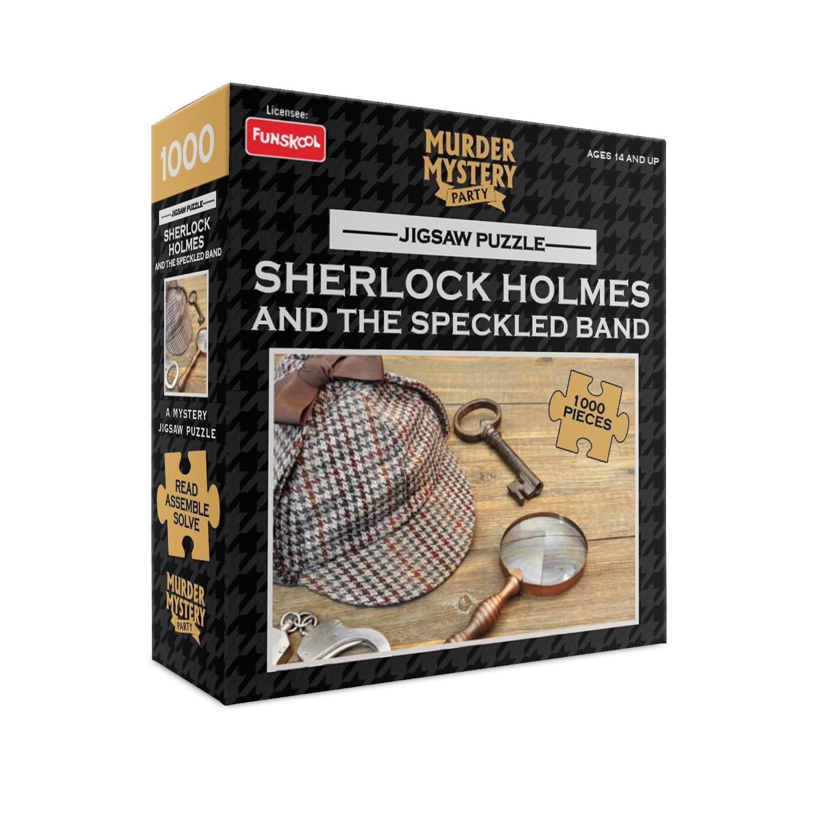 Play & Learn Funskool Sherlock Holmes and The Speckled Band Jigsaw Puzzle Game for Kids, 1000 Piece, Educational, Learning & Development, Fun Activity Toy for Children, Gift Set for Kid, Age 14+ Years