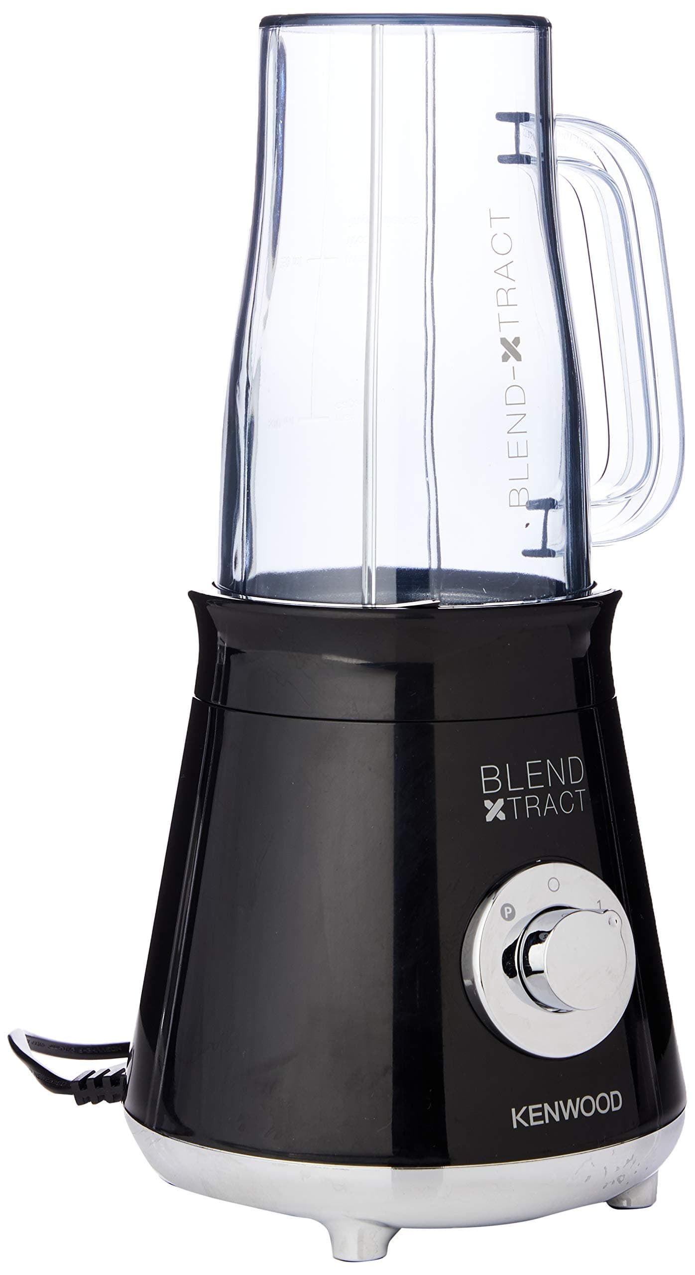 KENWOOD Personal Blender 300W Smoothie Blender/Smoothie Maker with 2 x 500ml Travel Beaker & Drink Through Lid SB056 Black