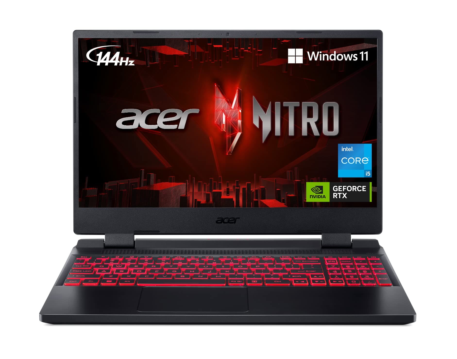 Nitro 5 AN515-58-57Y8 Gaming Laptop | Intel Core i5-12500H | NVIDIA GeForce RTX 3050 Ti Laptop GPU | 15.6" FHD 144Hz IPS Display | 16GB DDR4 | 512GB Gen 4 SSD | Killer Wi-Fi 6 | Backlit Keyboard